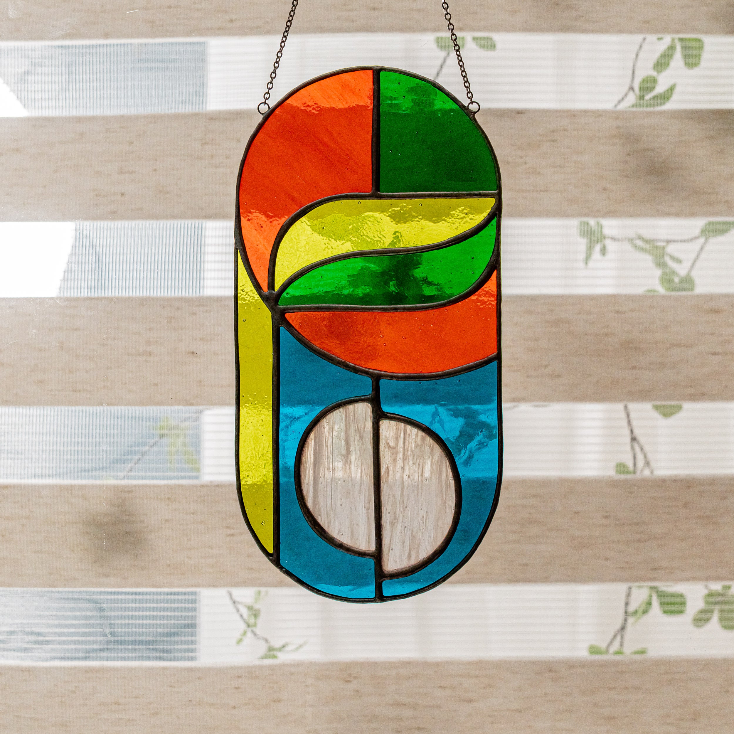 Atrapasol de vidrio coloreado para colgar en la pared para una decoración colorida del hogar