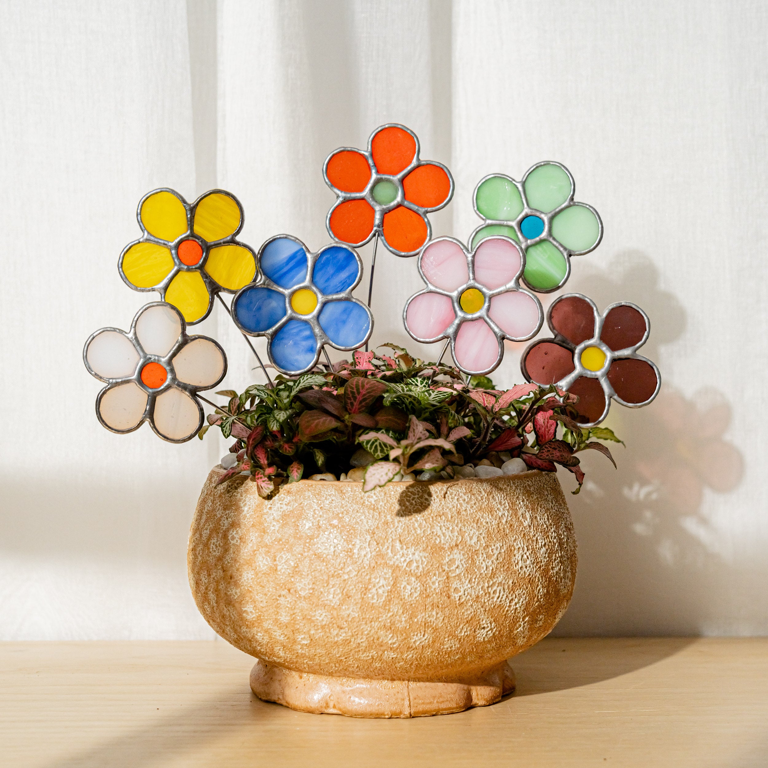 Künstliche Glasblume als Tischdekoration und Geschenk