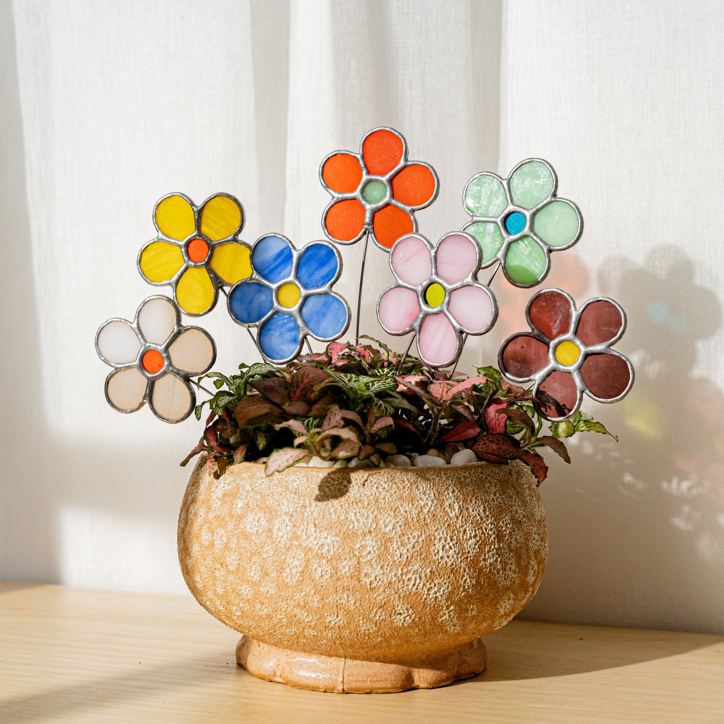 Künstliche Glasblume als Tischdekoration und Geschenk