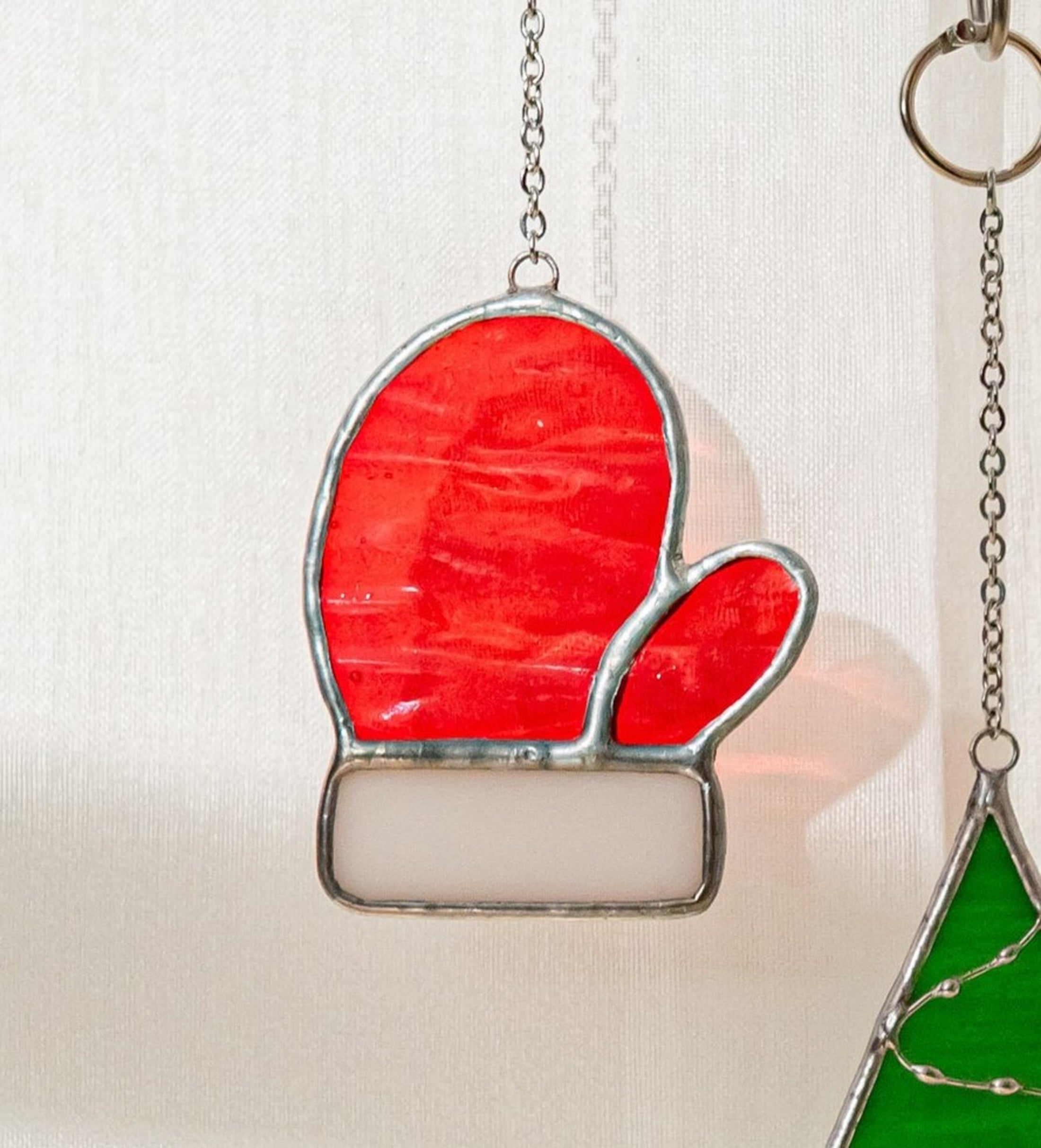 Stained Glass Christmas Ornaments, Christmas decorations for art F90