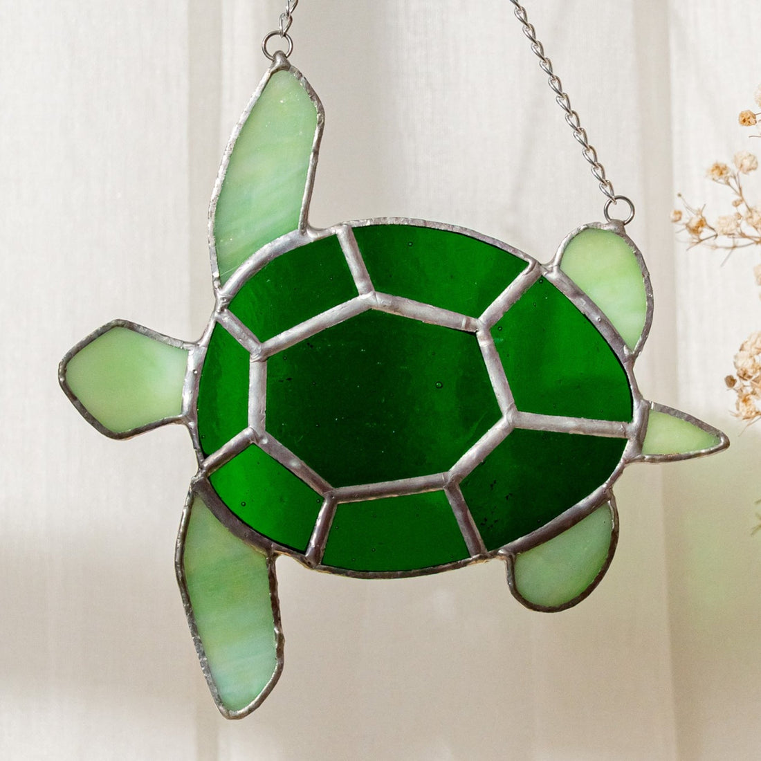 Sea Turtle Stained Glass Suncatcher for Window decorations F30