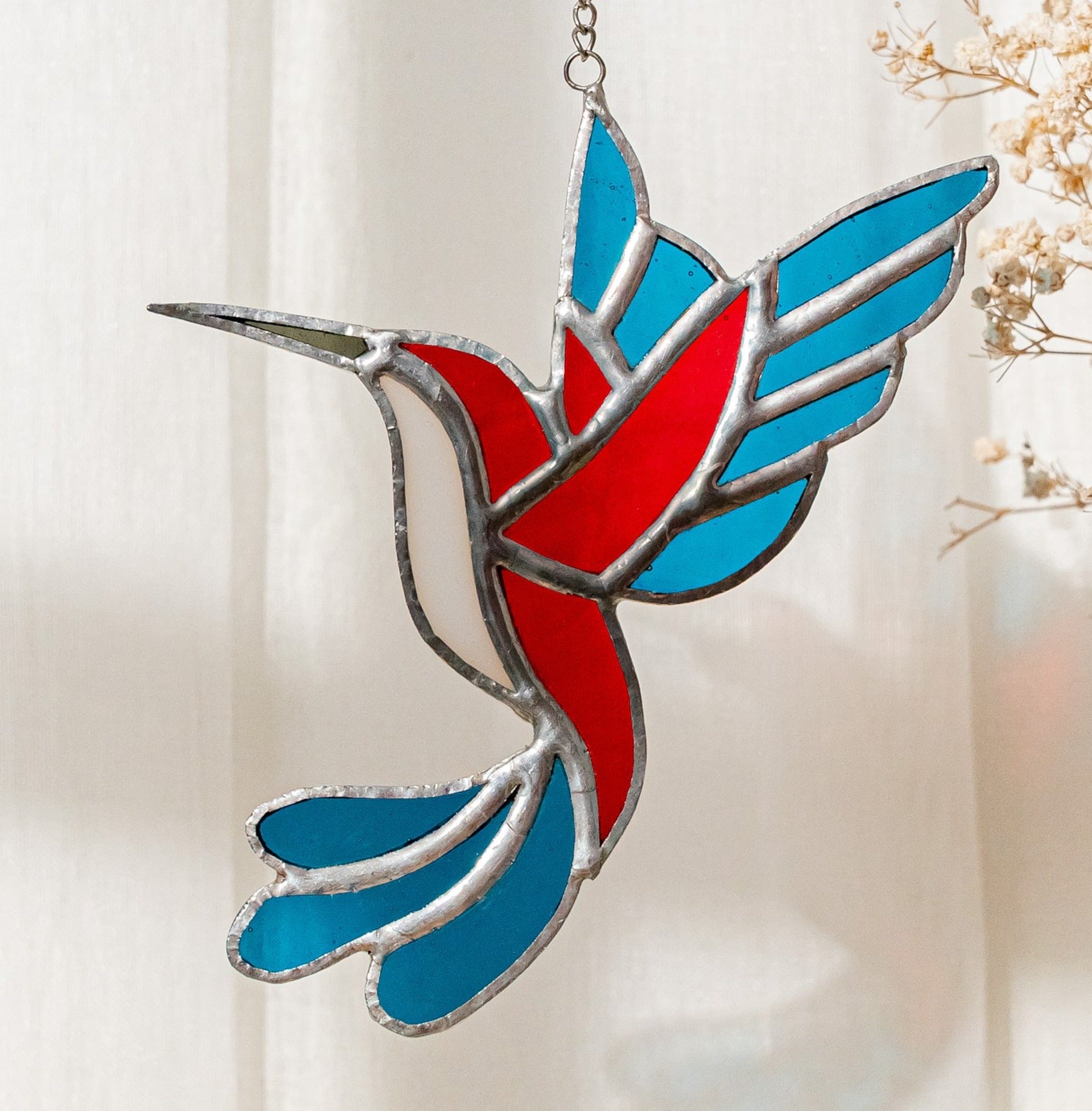 Hummingbird Stained Glass Suncatcher Decor for Stained Glass F35