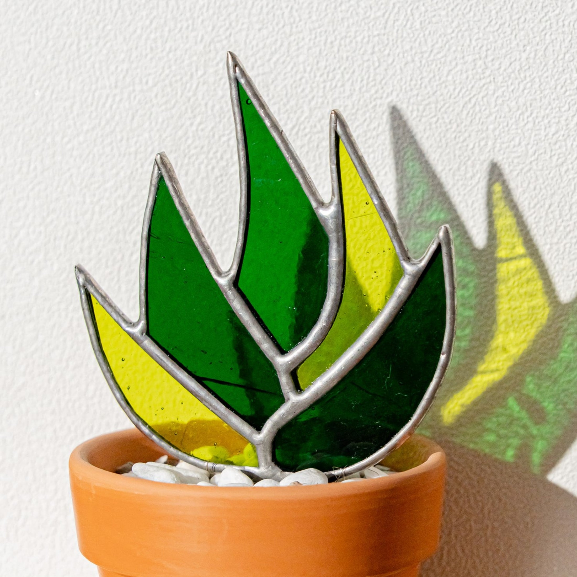 Cactus Stained Glass Plant Stakes for Plant decor F48