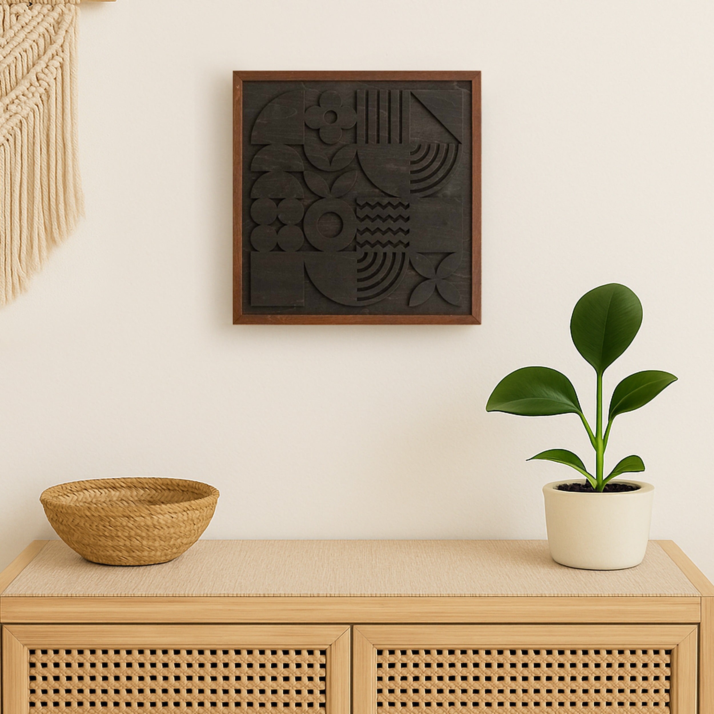 Wooden Modern Abstract Art for Geometric wall art, decor Y64