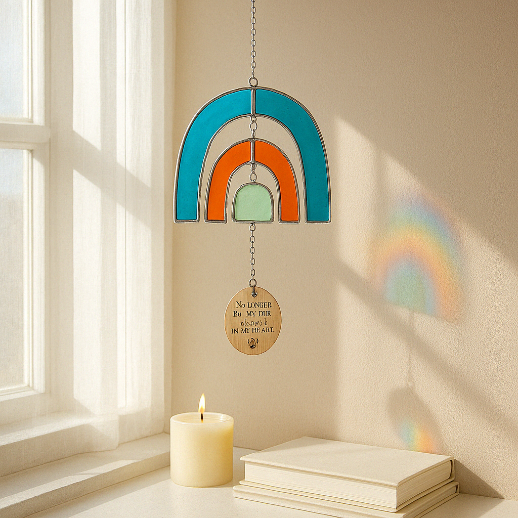 Personalized Rainbow Pet Memorial Suncatcher, Dog ornaments for F32