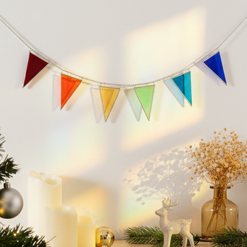 Flag Stained Glass Garland Glass for Boho Decor F92