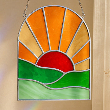 Stained Glass Sun Suncatcher and Bohemian Home Decor F93