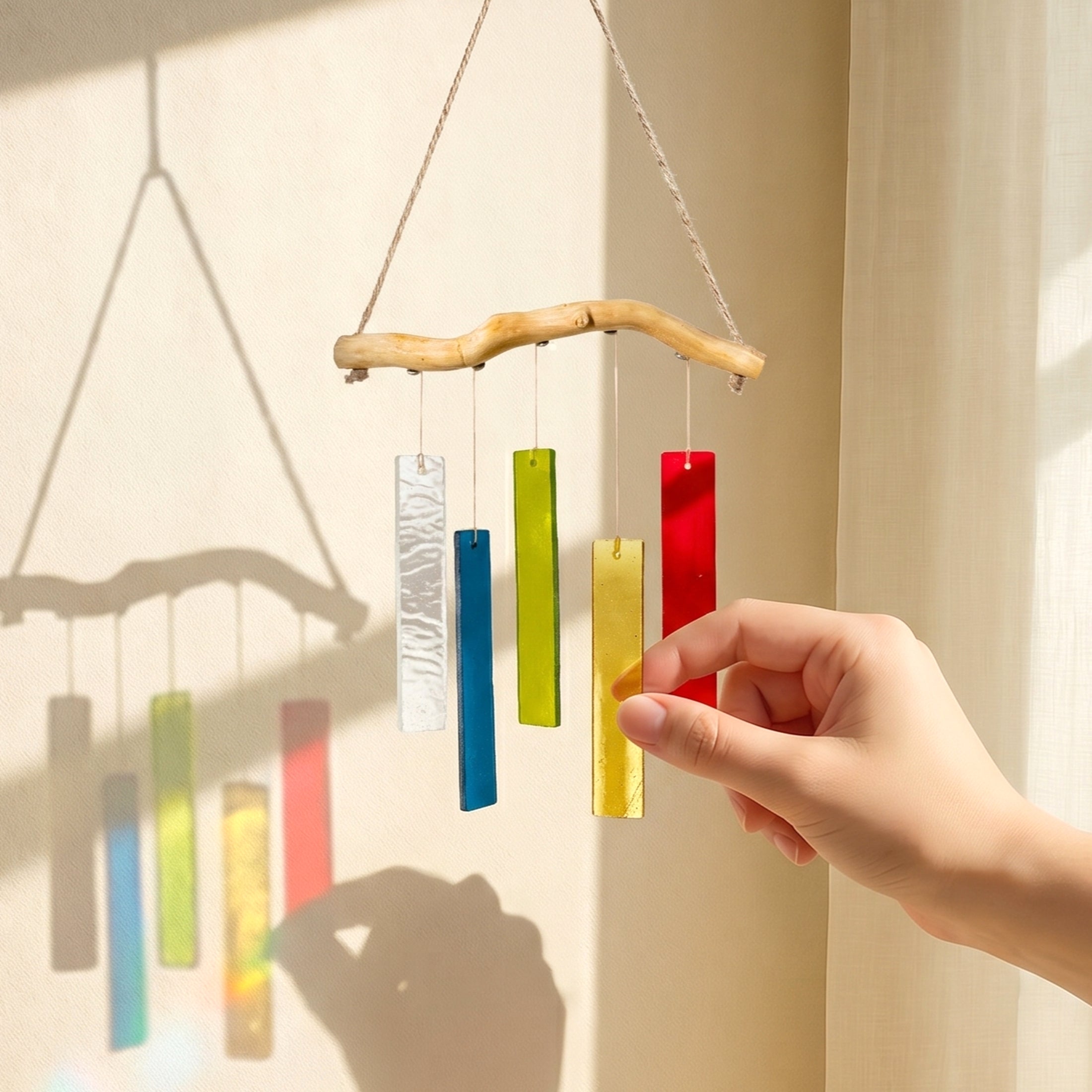 Stained Glass Wind Chimes, Contemporary wind chimes F67