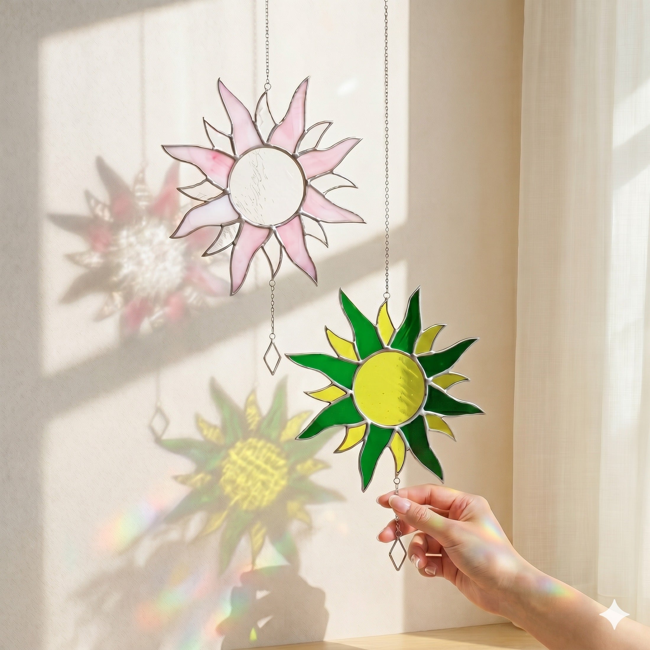 Sun Stained Glass decor and Wall Decor F18