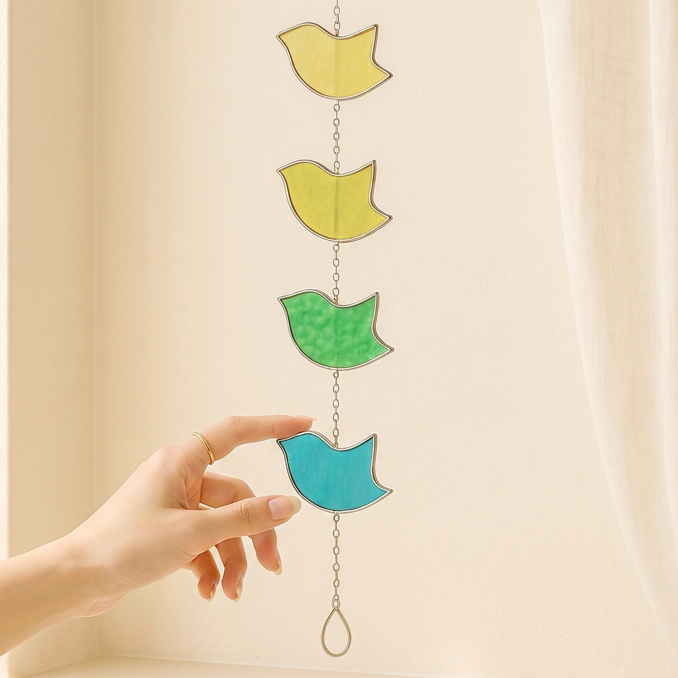 Bird Suncatcher Stained Glass, Stained glass wall art Q20