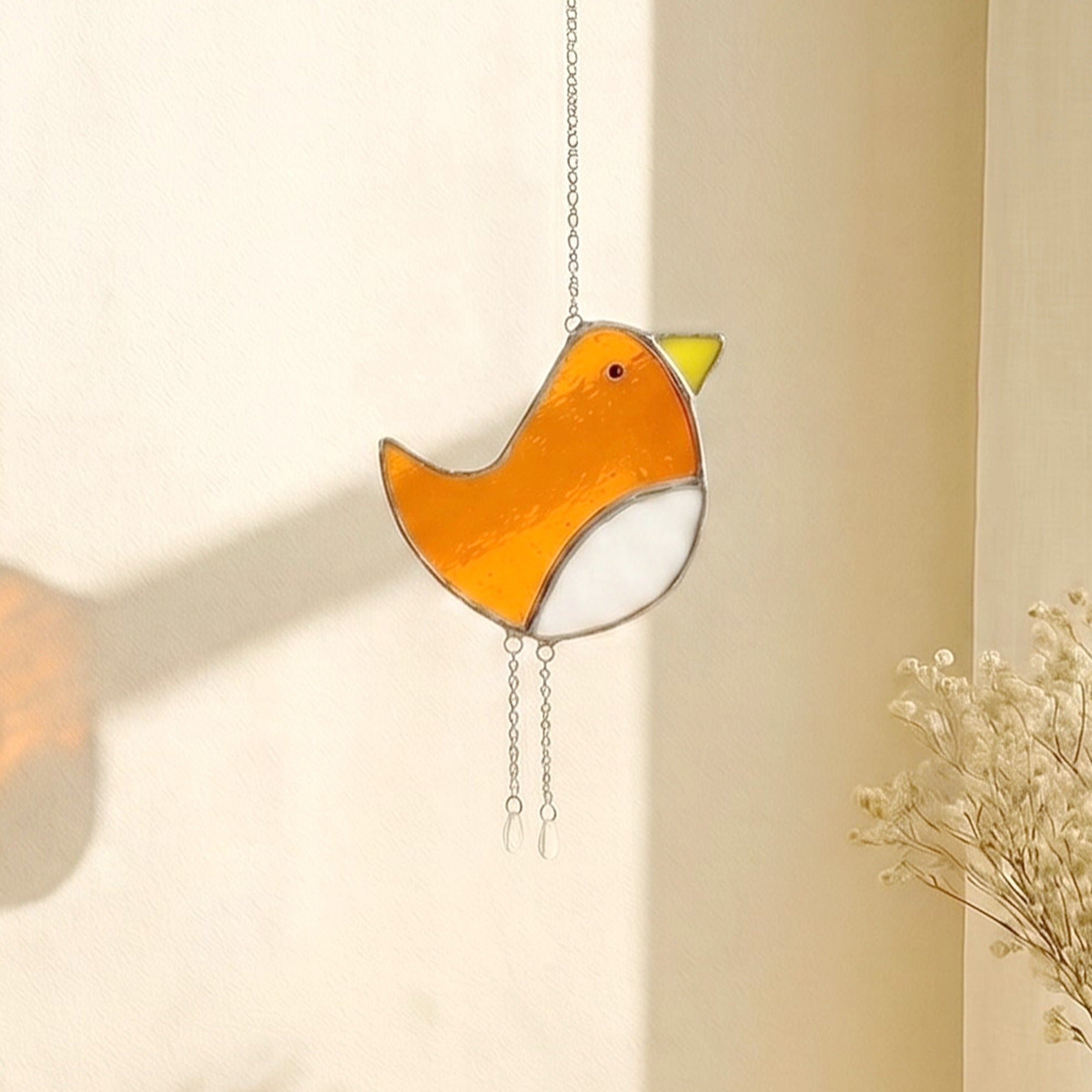 Bird Suncatcher Stained Glass for Window decorations, art F15