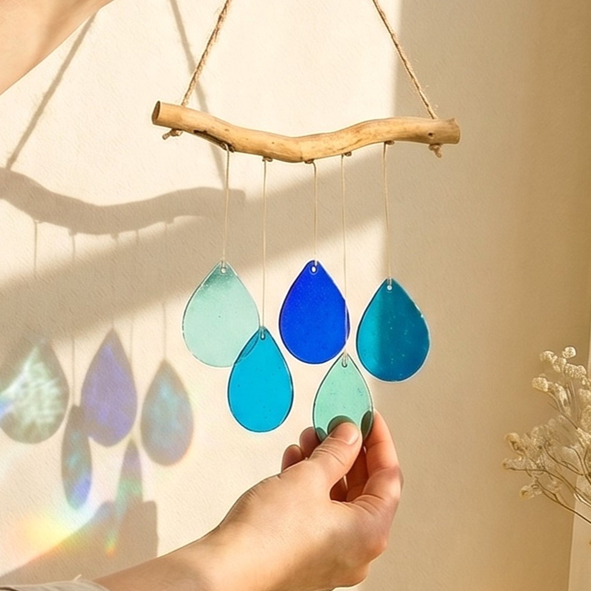 Stained Glass Wind Chimes, Beautiful glass wind chimes F69