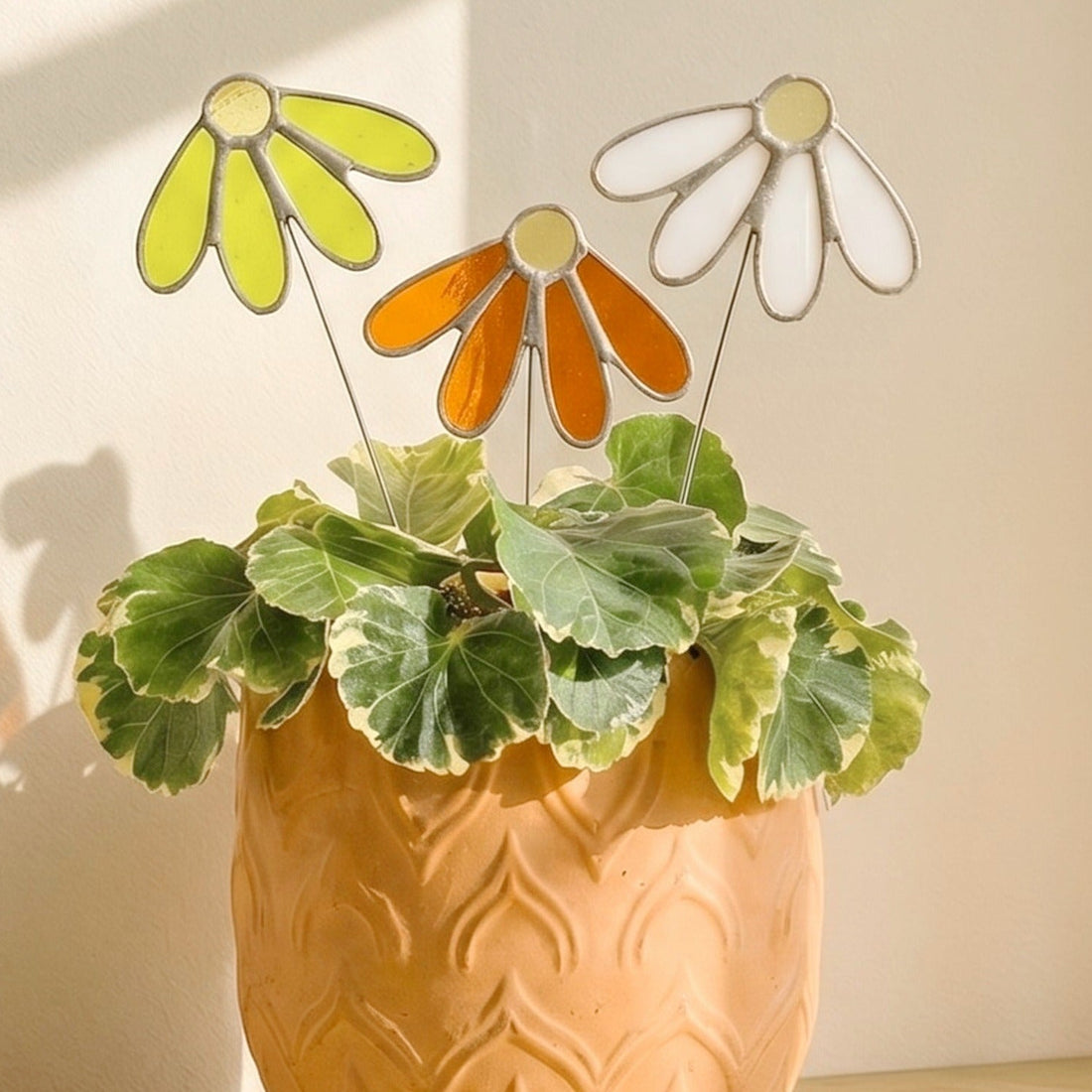 Stained Glass Garden Plant Stakes and Decorative Plant Supports Q07