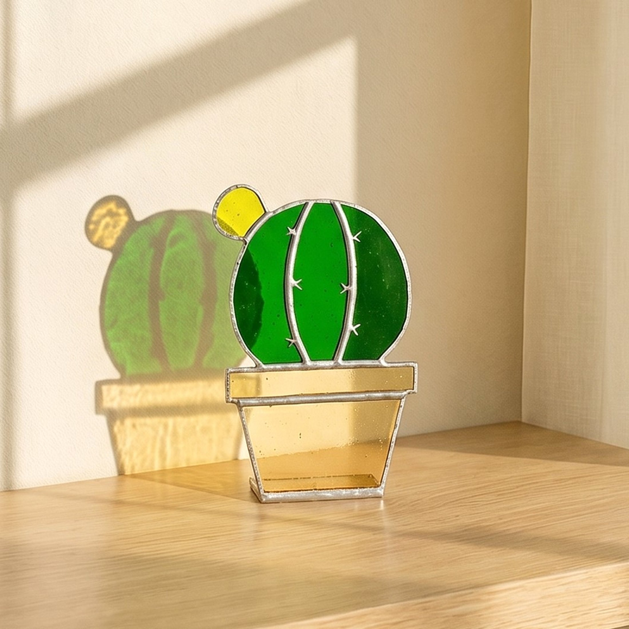 Stained Glass Cactus Decor for Tabletop decor F50