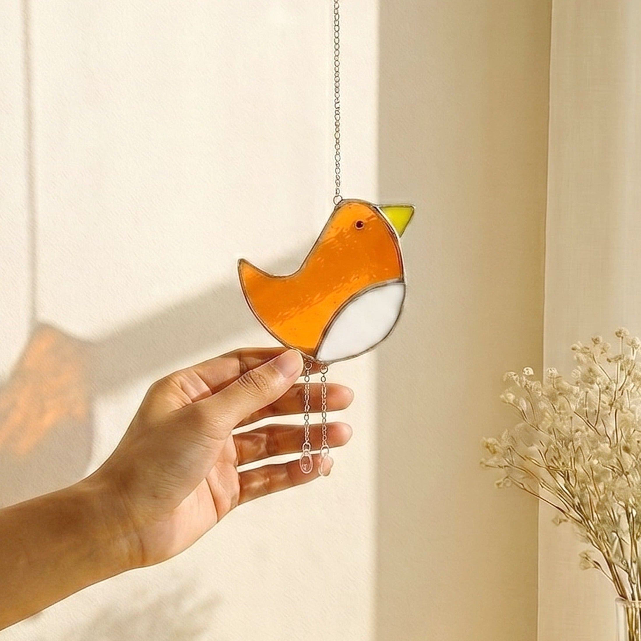Bird Suncatcher Stained Glass for Window decorations, art F15