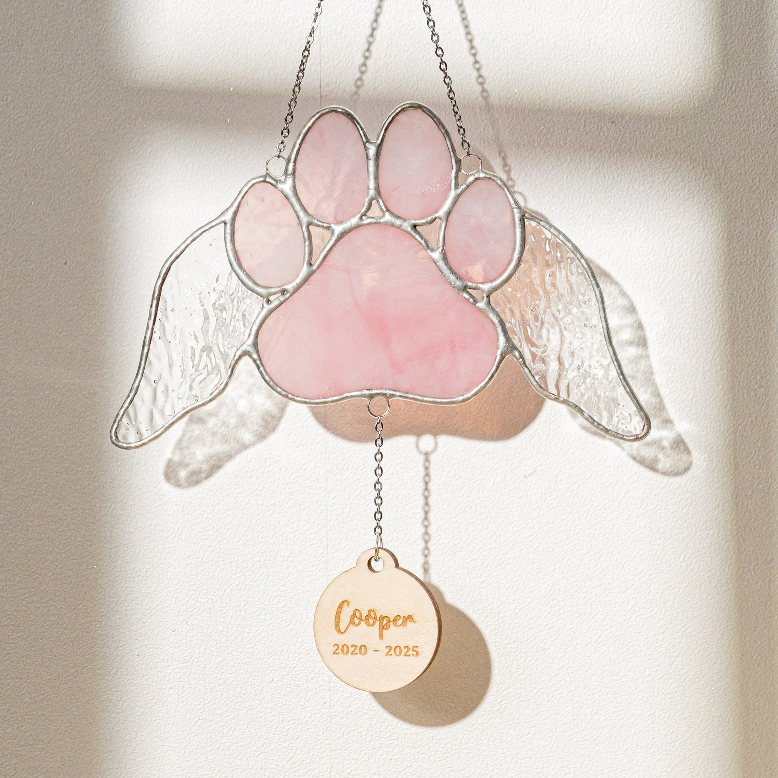 Stained Glass Pet Memorial Suncatcher for Custom ornaments Q18