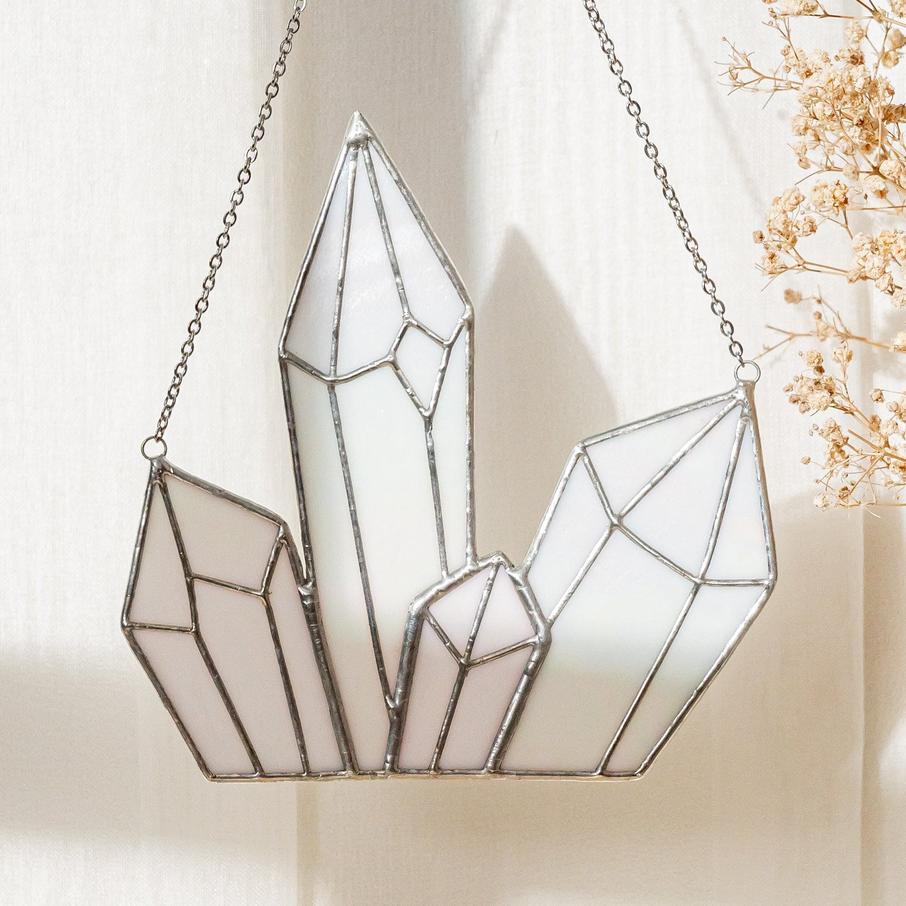 Crystal Stained Glass Suncatcher for Boho Window Hanging Q02