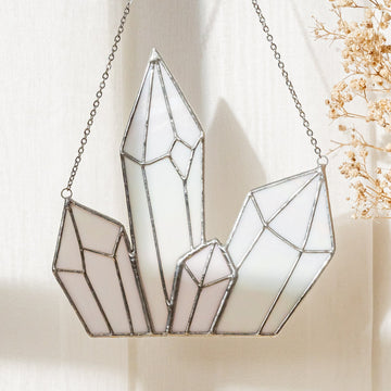 Crystal Stained Glass Suncatcher for Minimalist Window Decor Q02