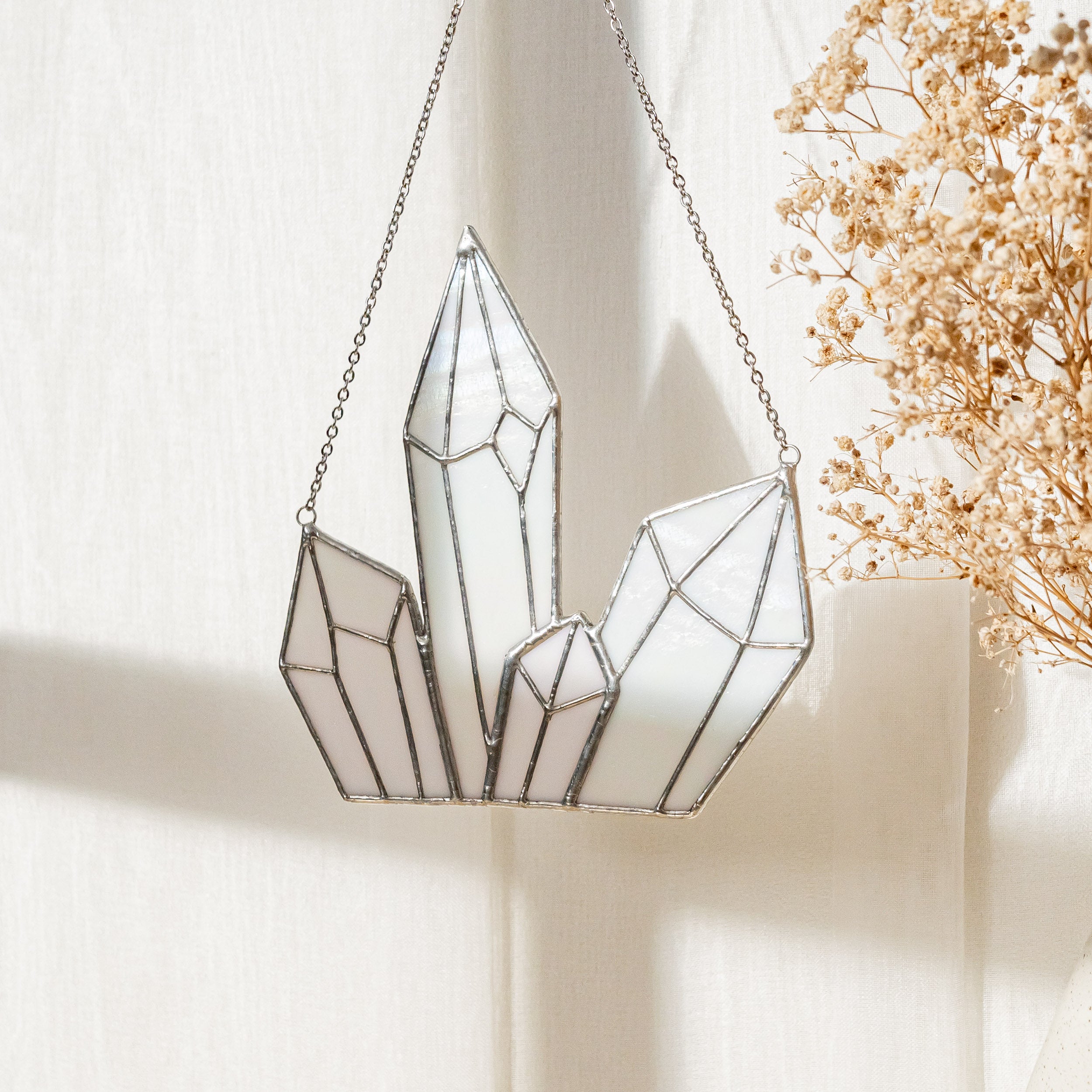 Crystal Stained Glass Suncatcher for Boho Window Hanging Q02