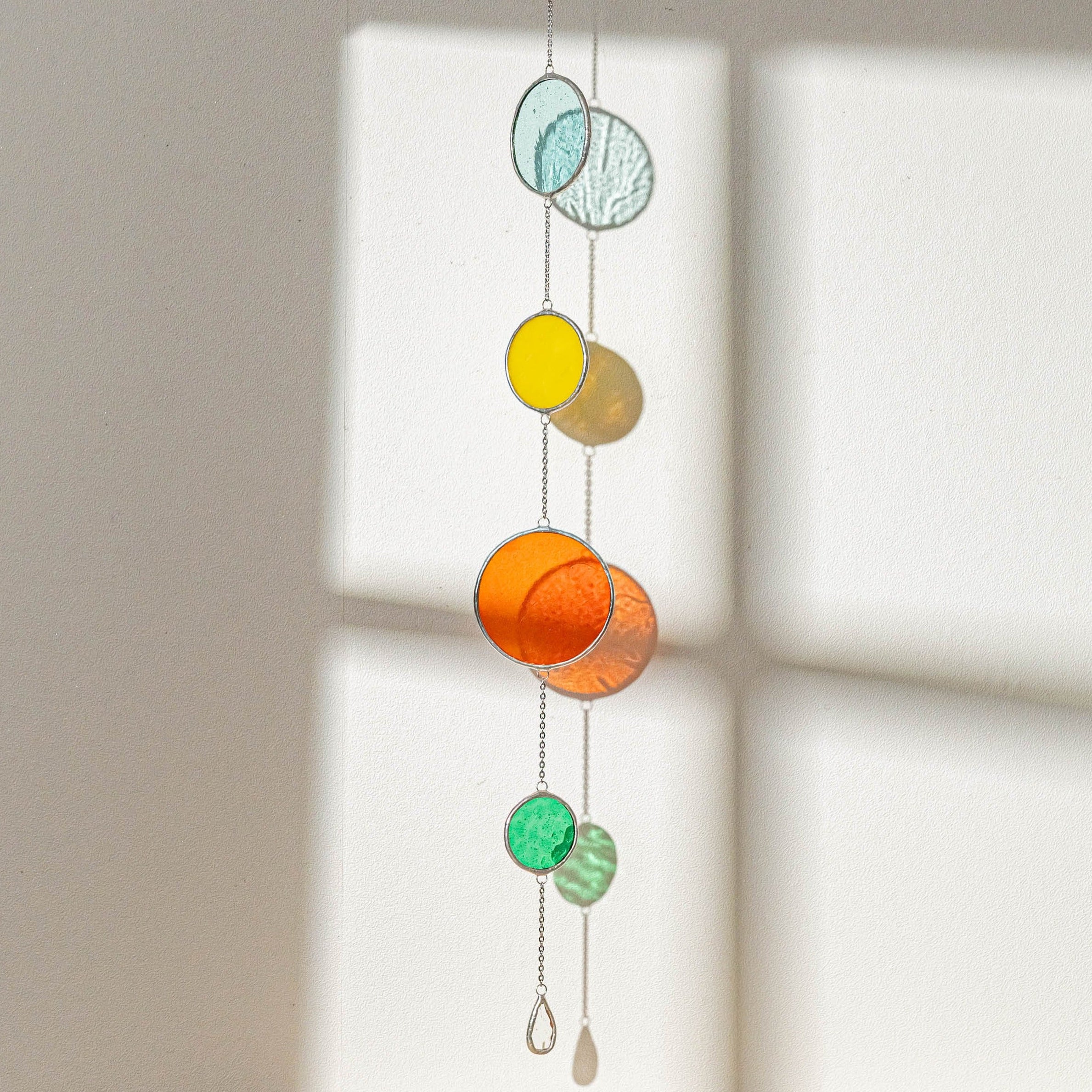 Stained Glass Garland Suncatcher for Glass wall decor, art Q22