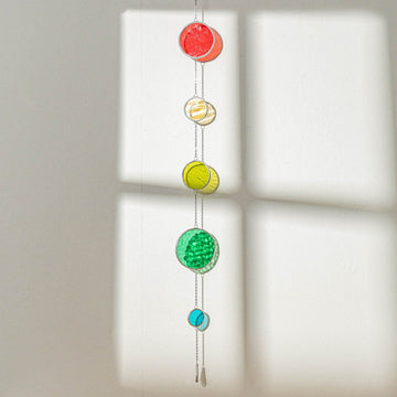 Stained Glass Garland Suncatcher for Glass wall decor, art Q22