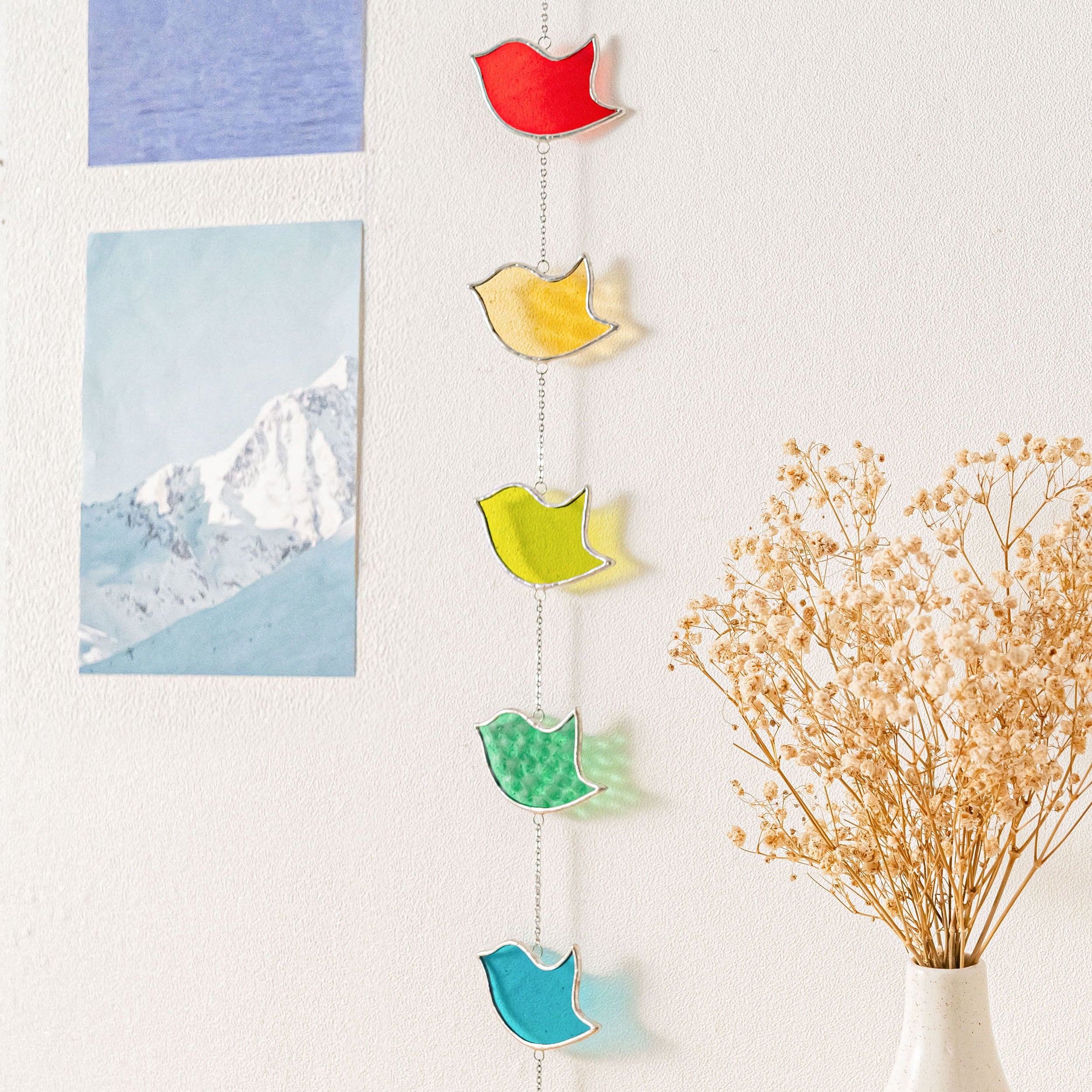 Bird Suncatcher Stained Glass for Stained glass wall art Q20