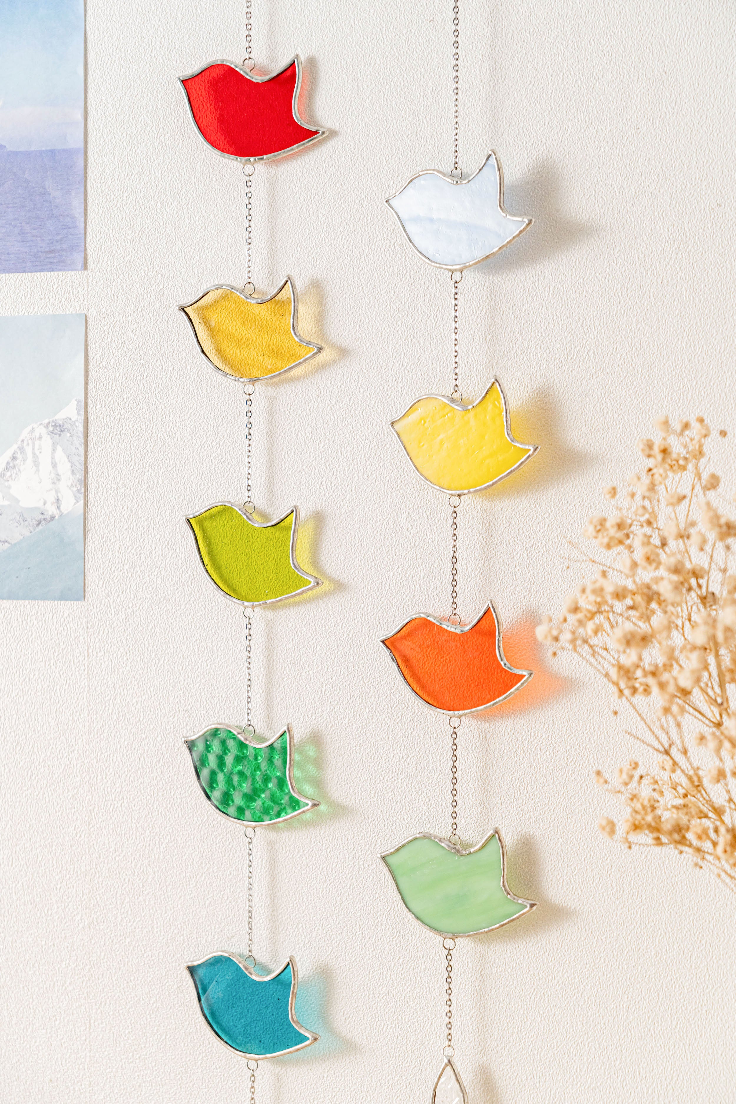 Bird Suncatcher Stained Glass, Stained glass wall art Q20