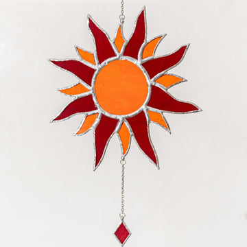 Sun Stained Glass Stained Glass for Decorative Glass F18