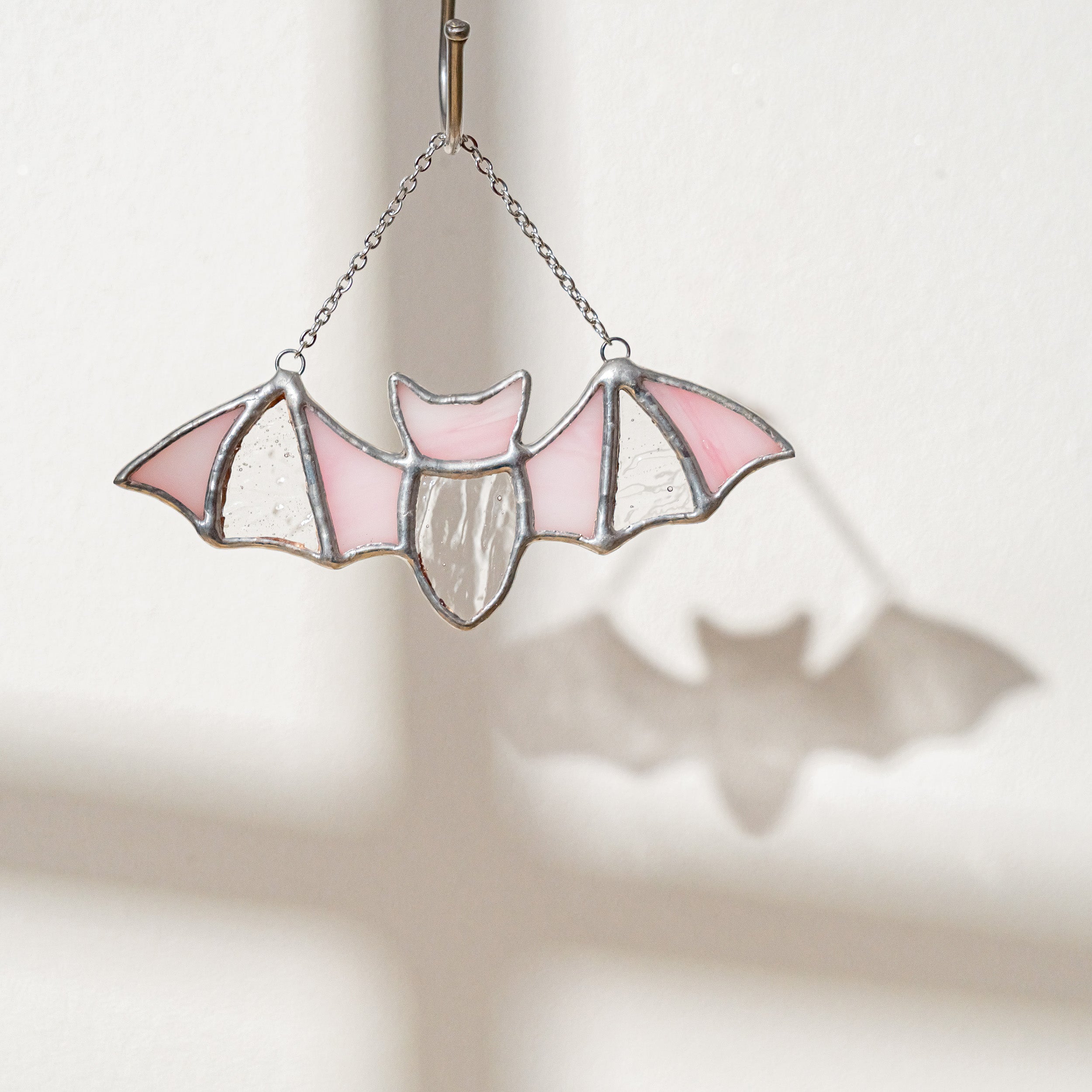 Whimsical Stained Glass Bat for Fun Wall Art