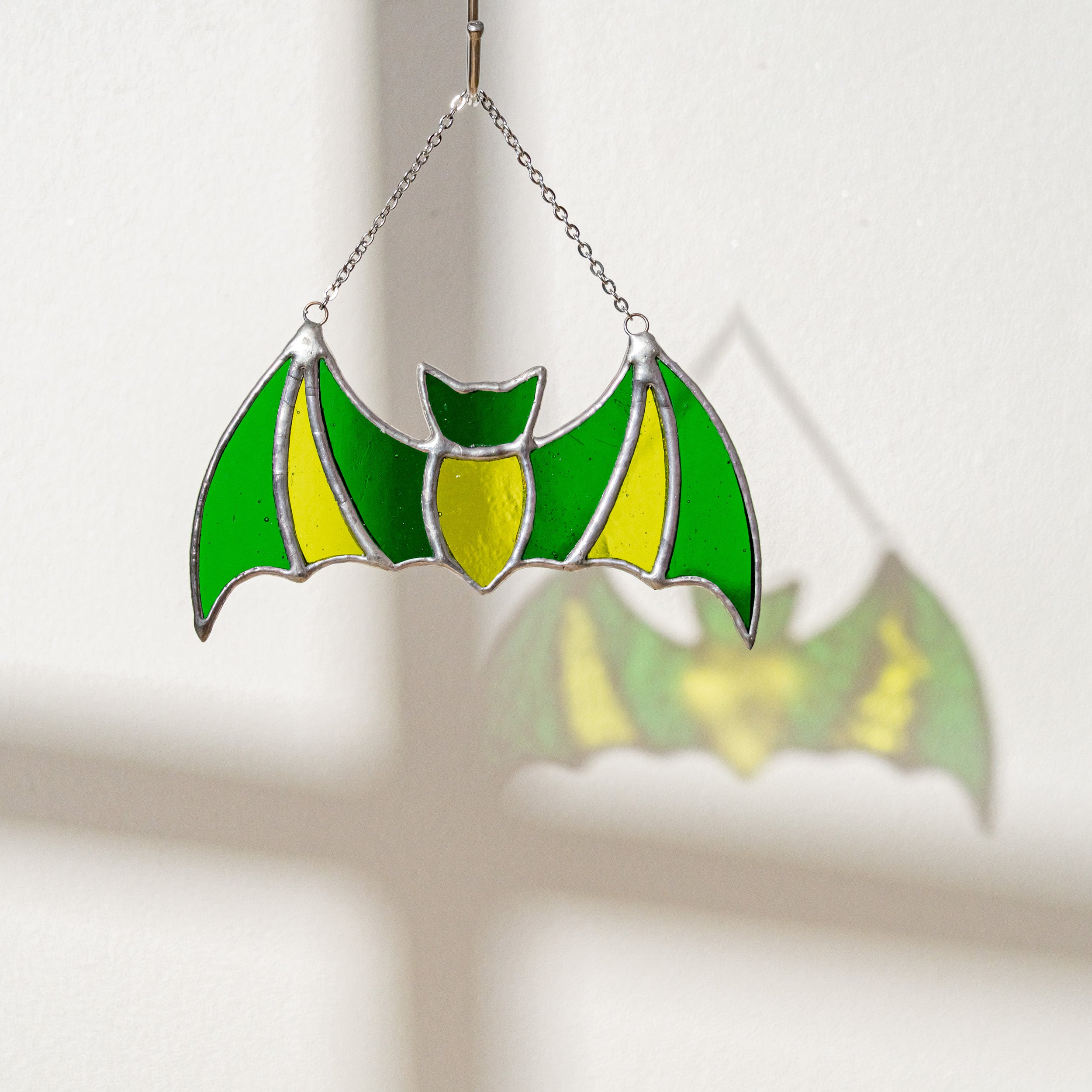 Whimsical Stained Glass Bat for Wall Art and Halloween Gifts