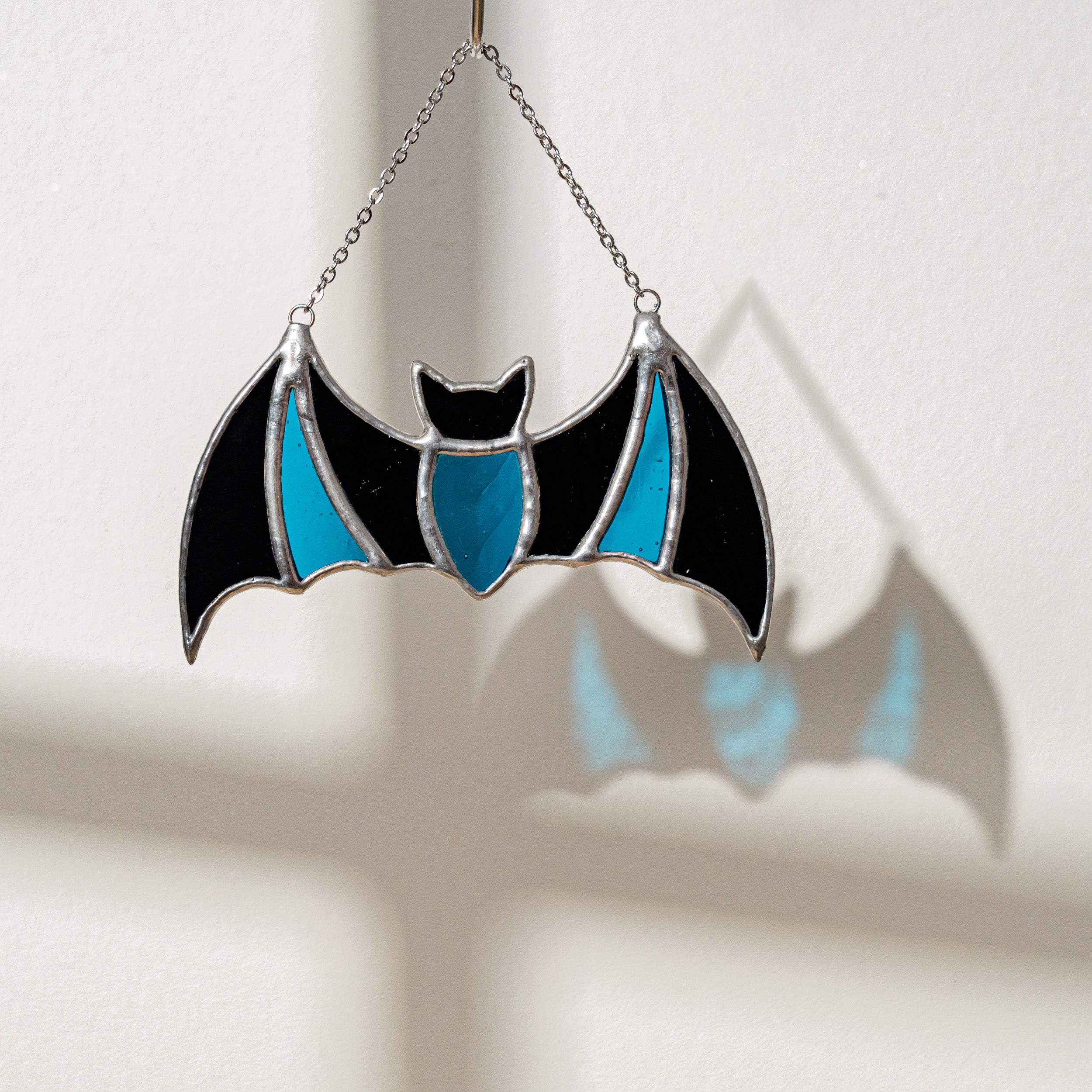 Whimsical Stained Glass Bat for Playful Wall Art and Unique Halloween Gifts