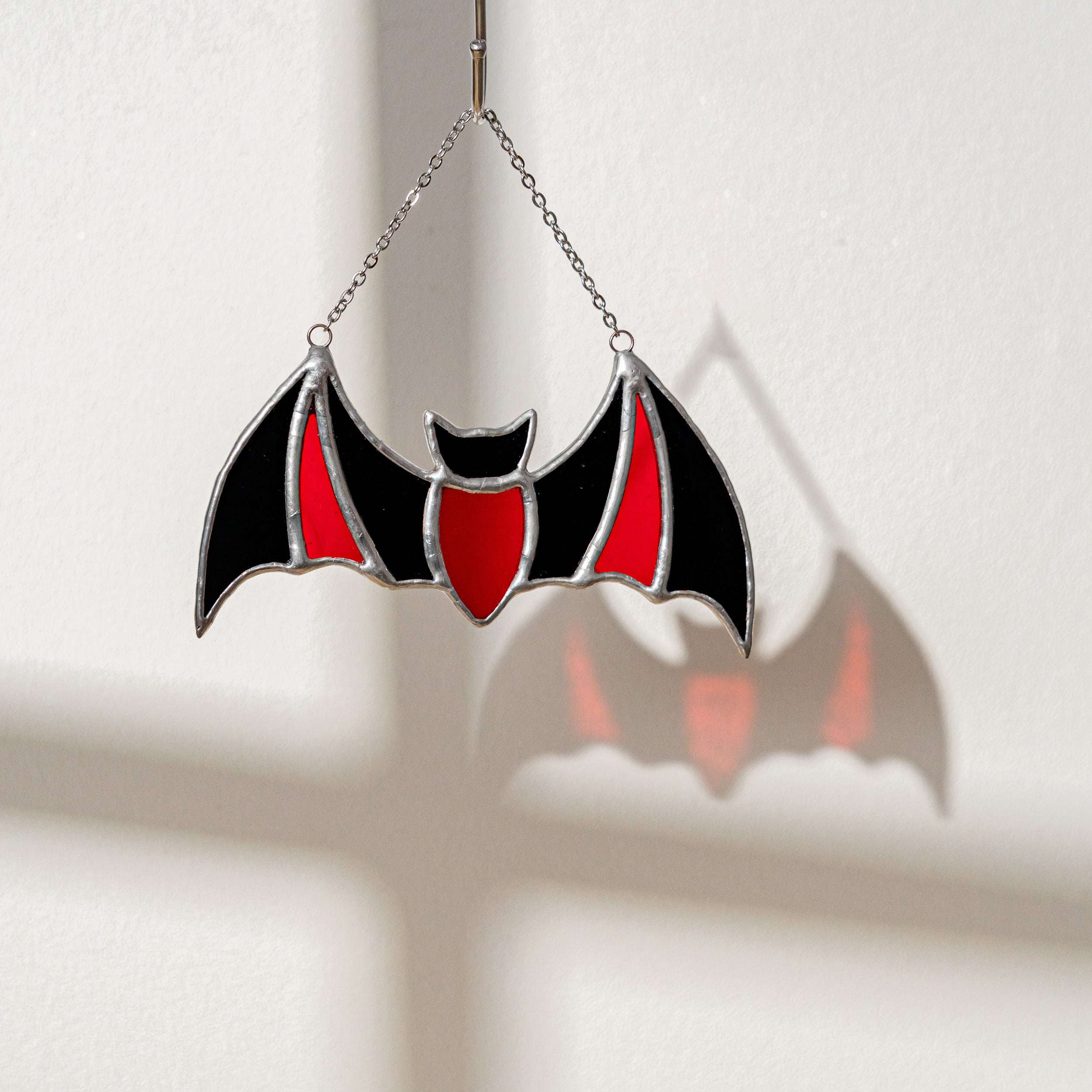 Playful Stained Glass Bat Perfect for Unique Wall Art and Halloween Surprises