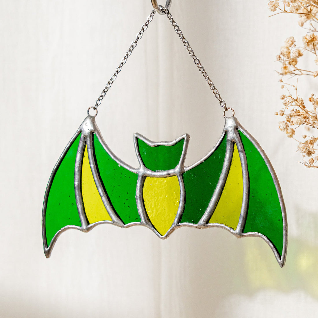 Stained Glass Bat Suncatcher decor and Stained Glass Window F73