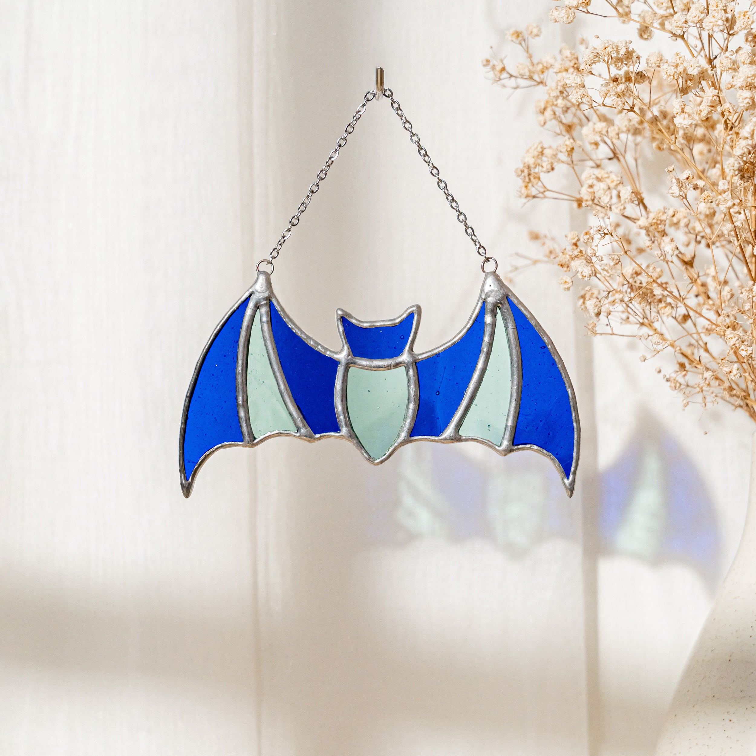 Whimsical Stained Glass Bat for Playful Wall Art and Unique Halloween Gifts