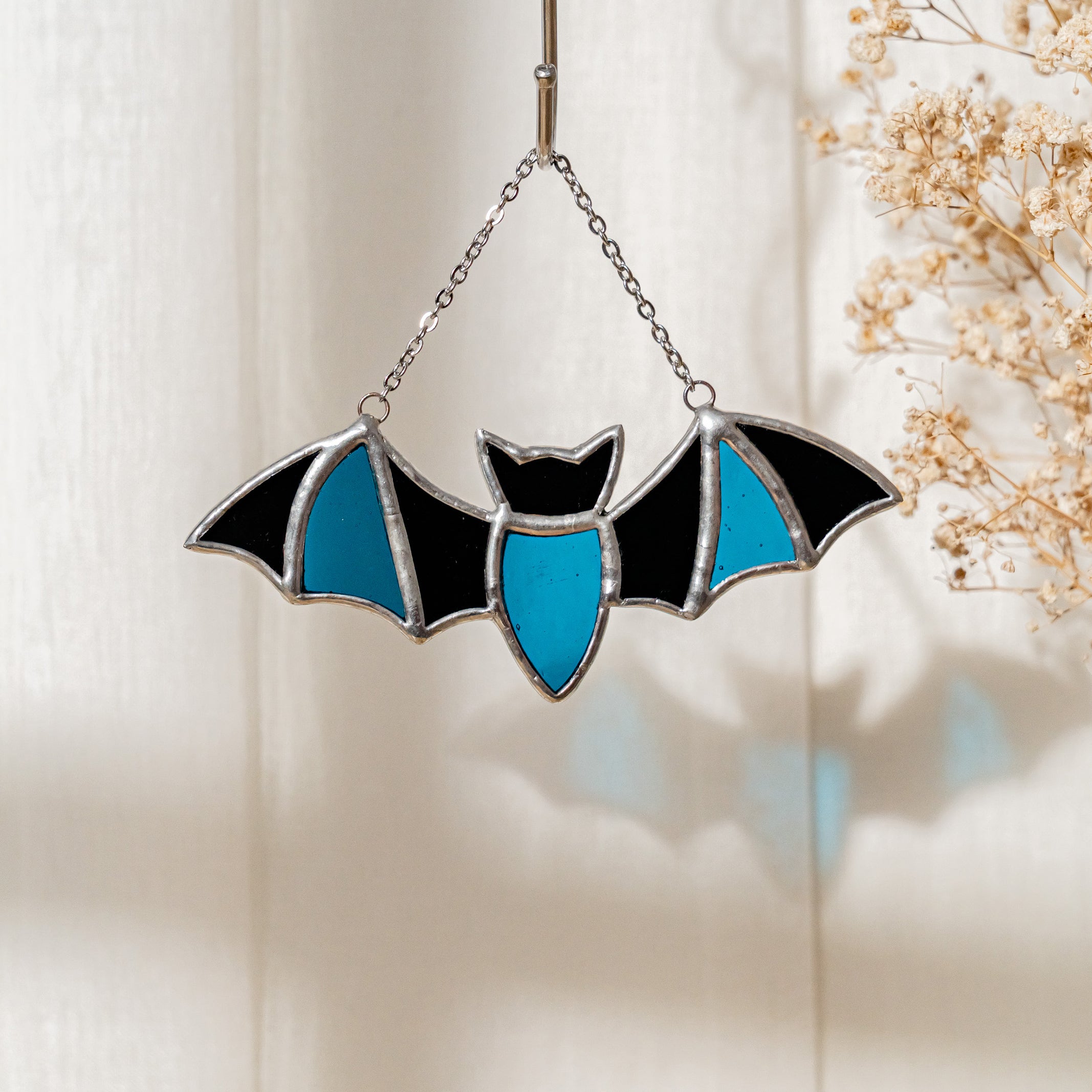 Whimsical Stained Glass Bat Wall Art for a Magical Touch