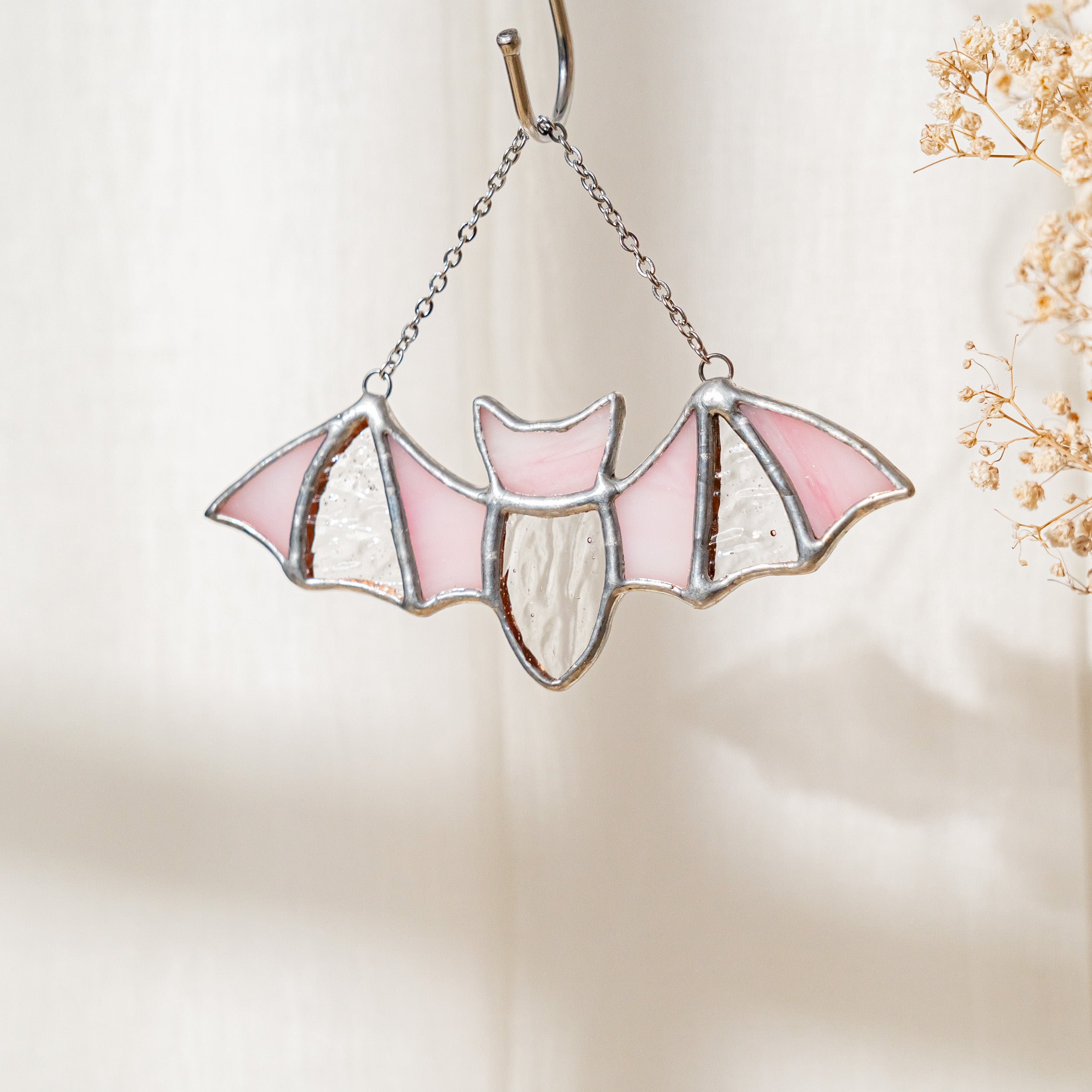 Whimsical Stained Glass Bat for Fun Wall Art