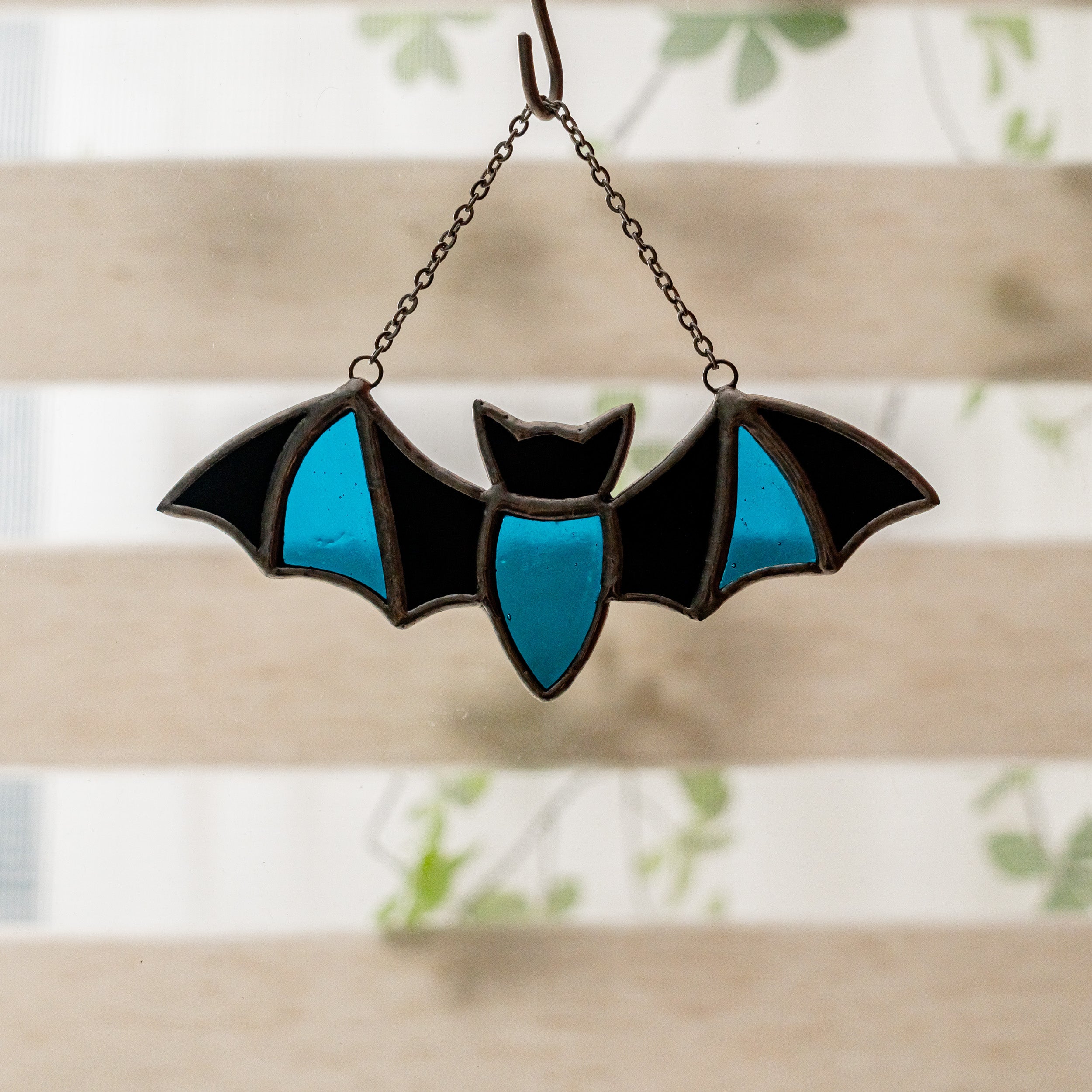 Whimsical Stained Glass Bat for Fun Wall Art