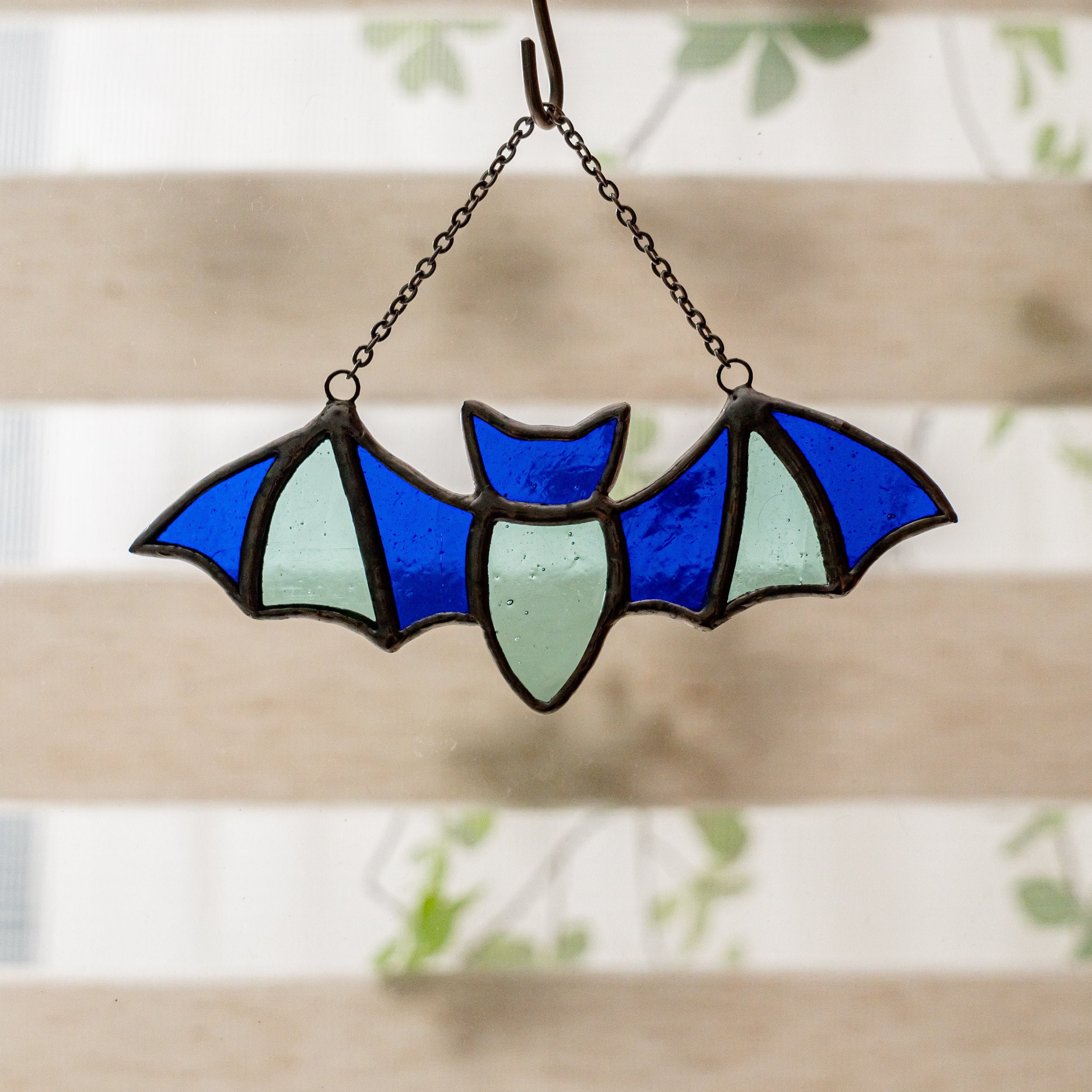 Whimsical Stained Glass Bat for Fun Wall Art