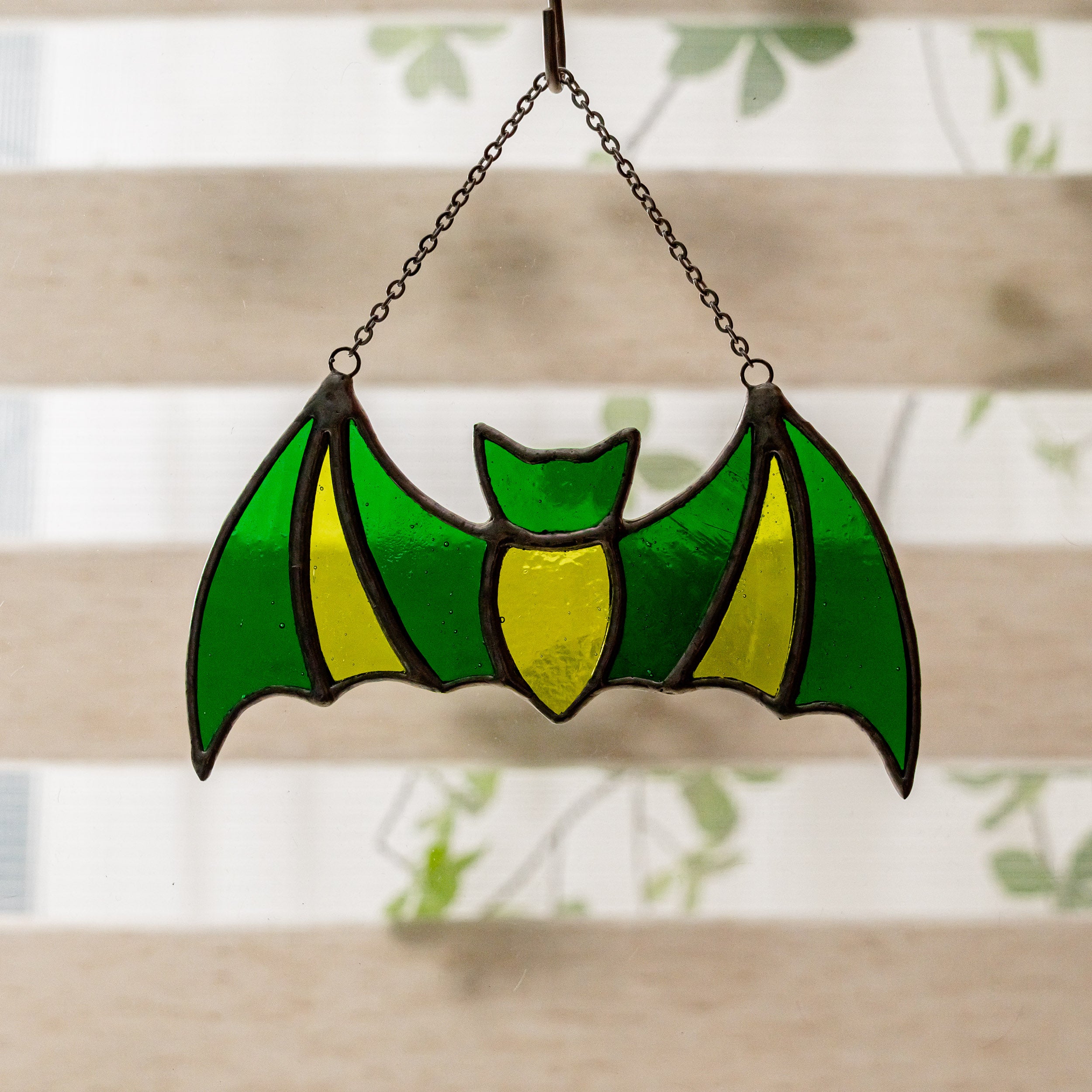 Playful Stained Glass Bat Perfect for Unique Wall Art and Halloween Surprises