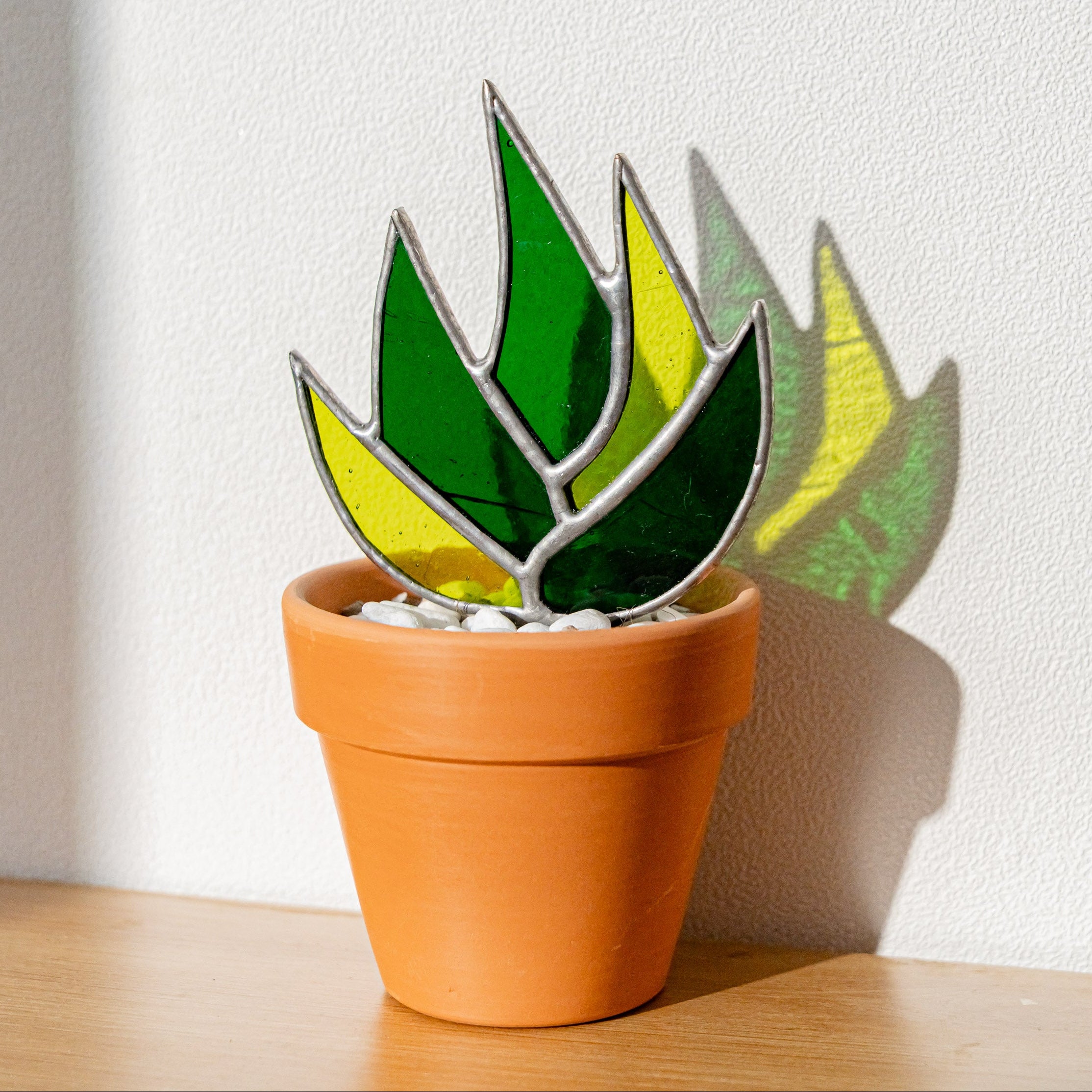 Cactus Stained Glass Plant Stakes for Plant decor F48