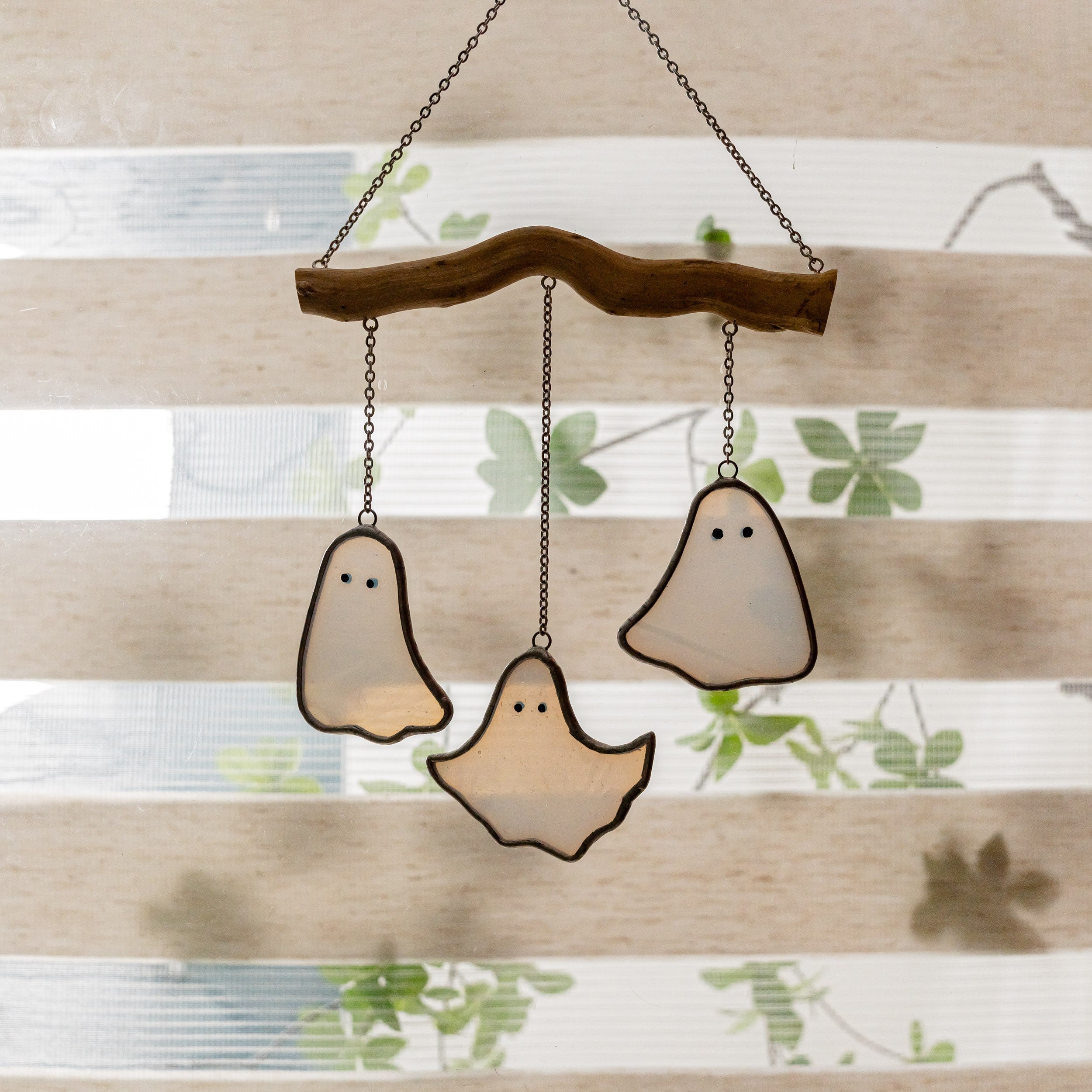 Charming Stained Glass Ghost Mobile for Magical Halloween Touches