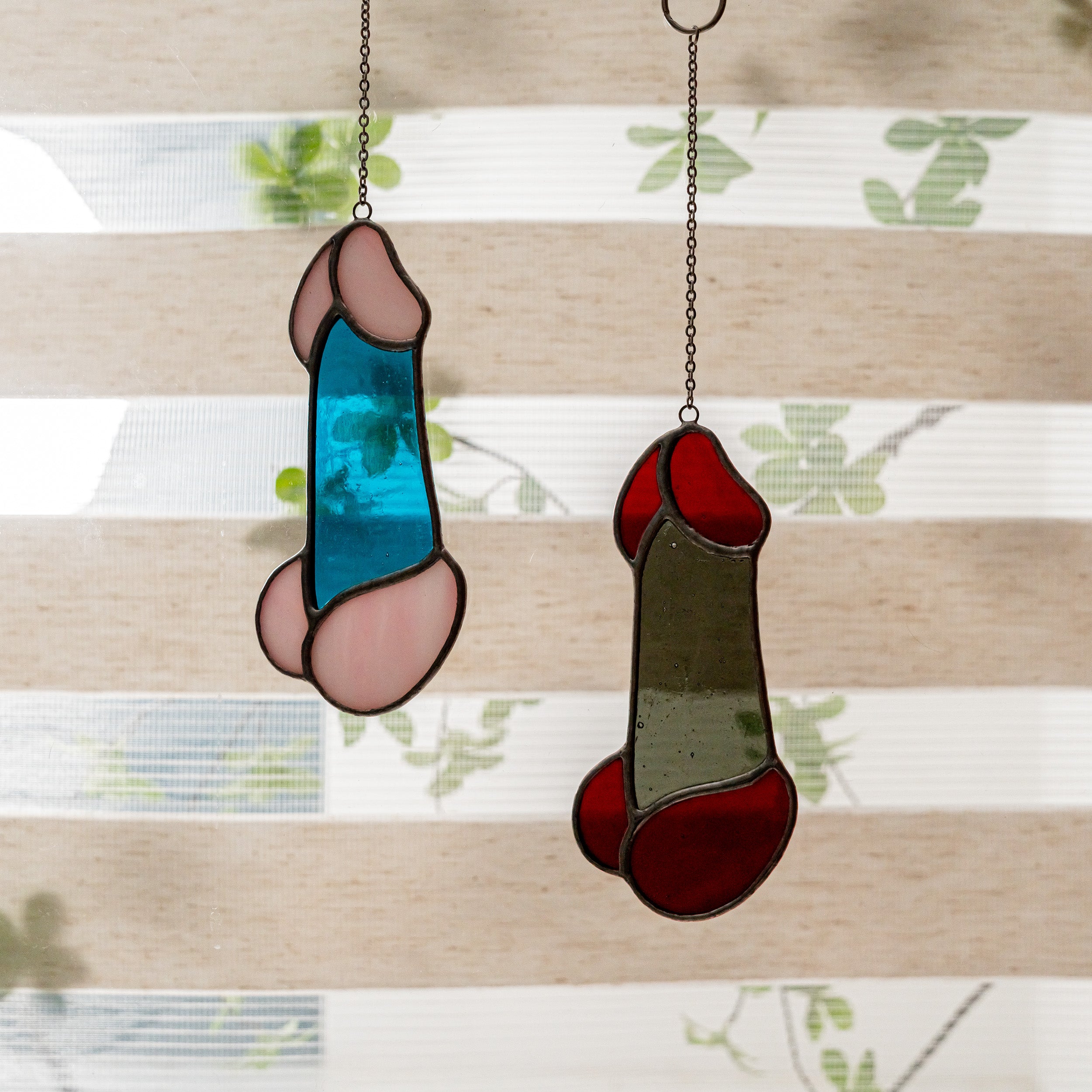 Stained Glass Penis Fun Wall Decor for Playful Artistic Touch