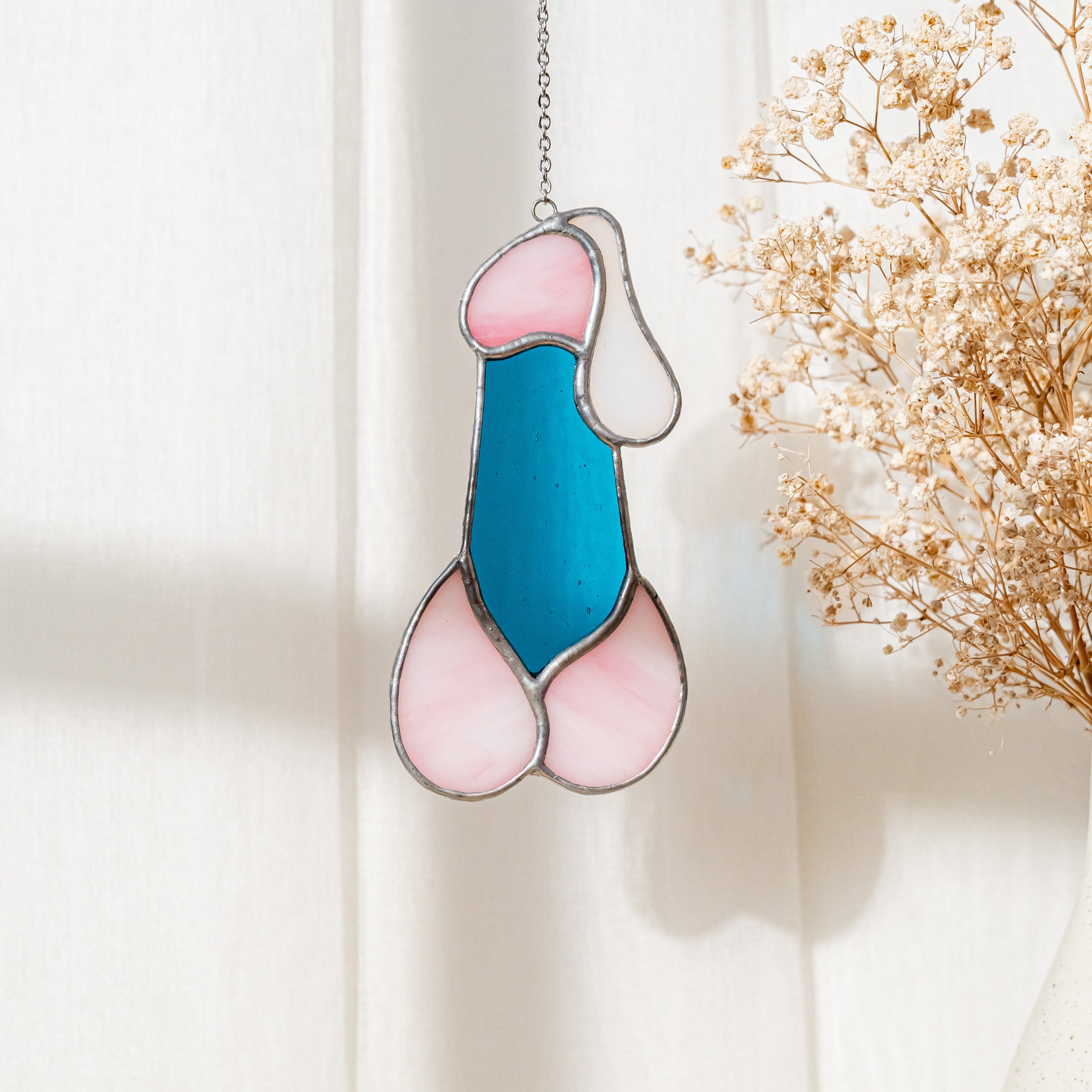 Stained Glass Penis Wall Art for Playful and Artistic Home Decor