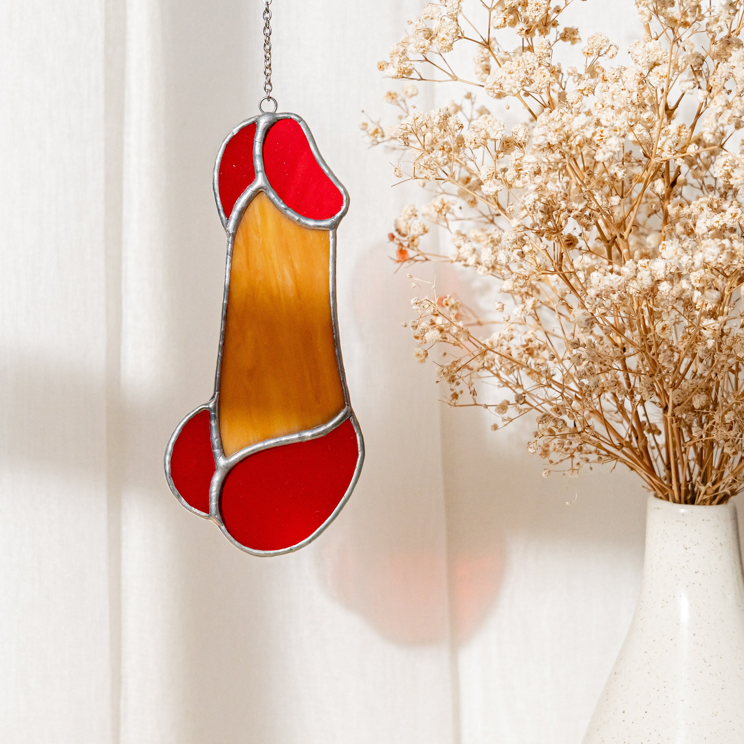 Stained Glass Penis Playful Wall Decor for Modern Spaces