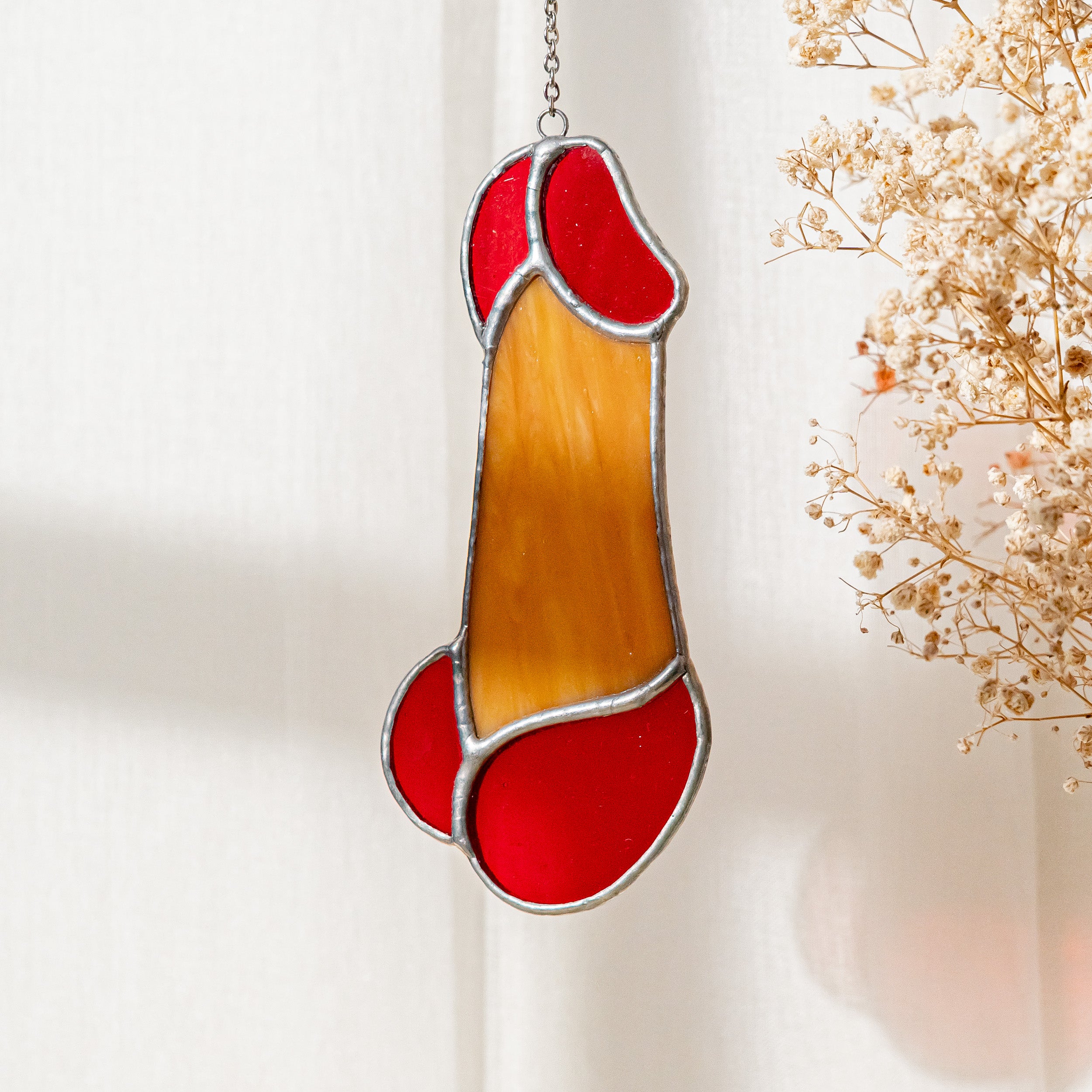 Stained Glass Penis Playful Wall Decor for Modern Spaces