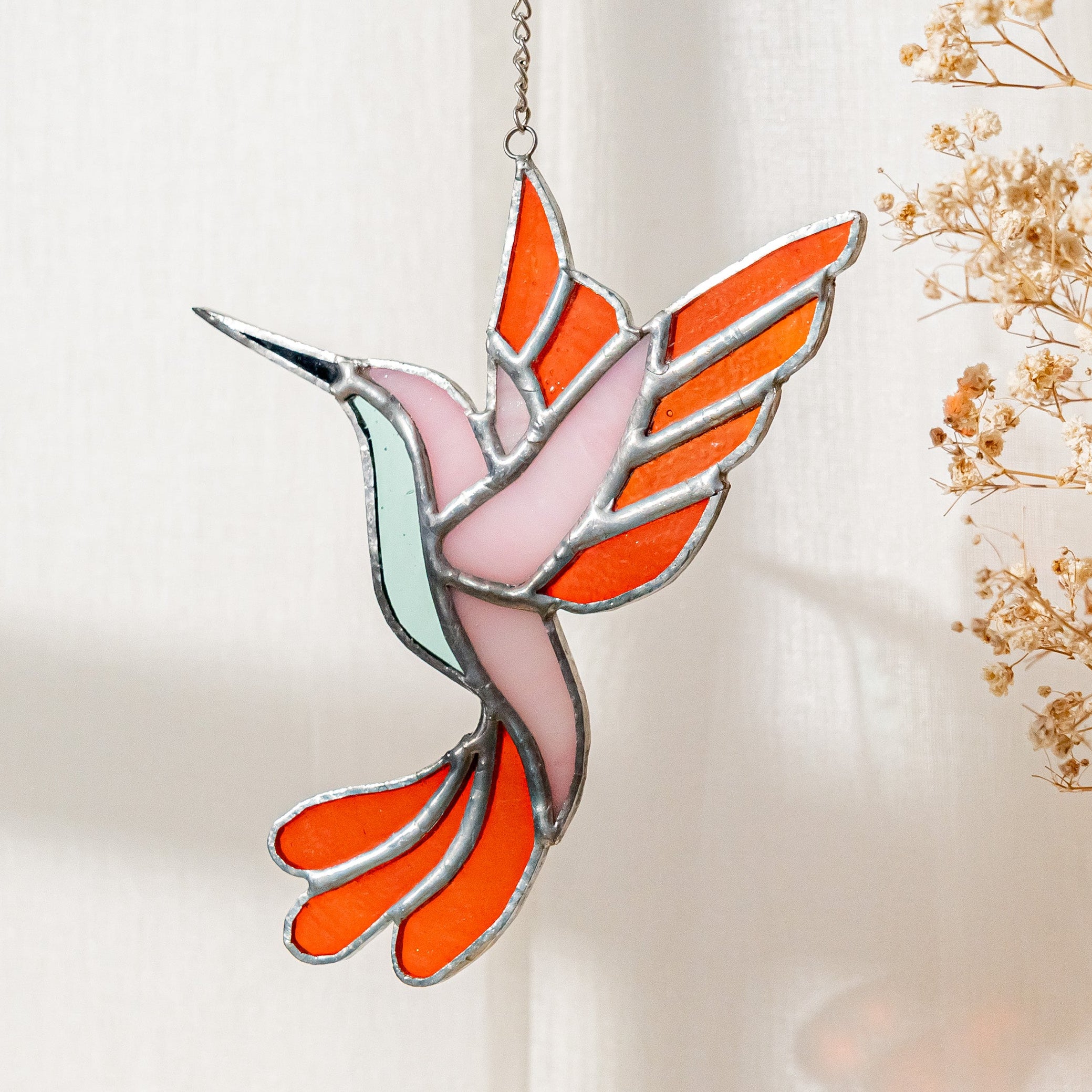 Hummingbird Stained Glass Suncatcher Decor for Stained Glass F35
