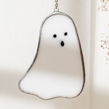 Stained Glass Ghost, cute ghost decor and halloween hanging ghost F78