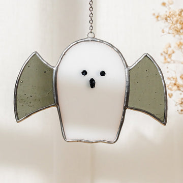 Stained Glass Ghost for halloween wall decor, spooky wall art F78