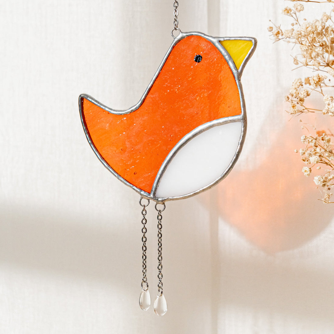 Bird Suncatcher Stained Glass for Window decorations, art F15