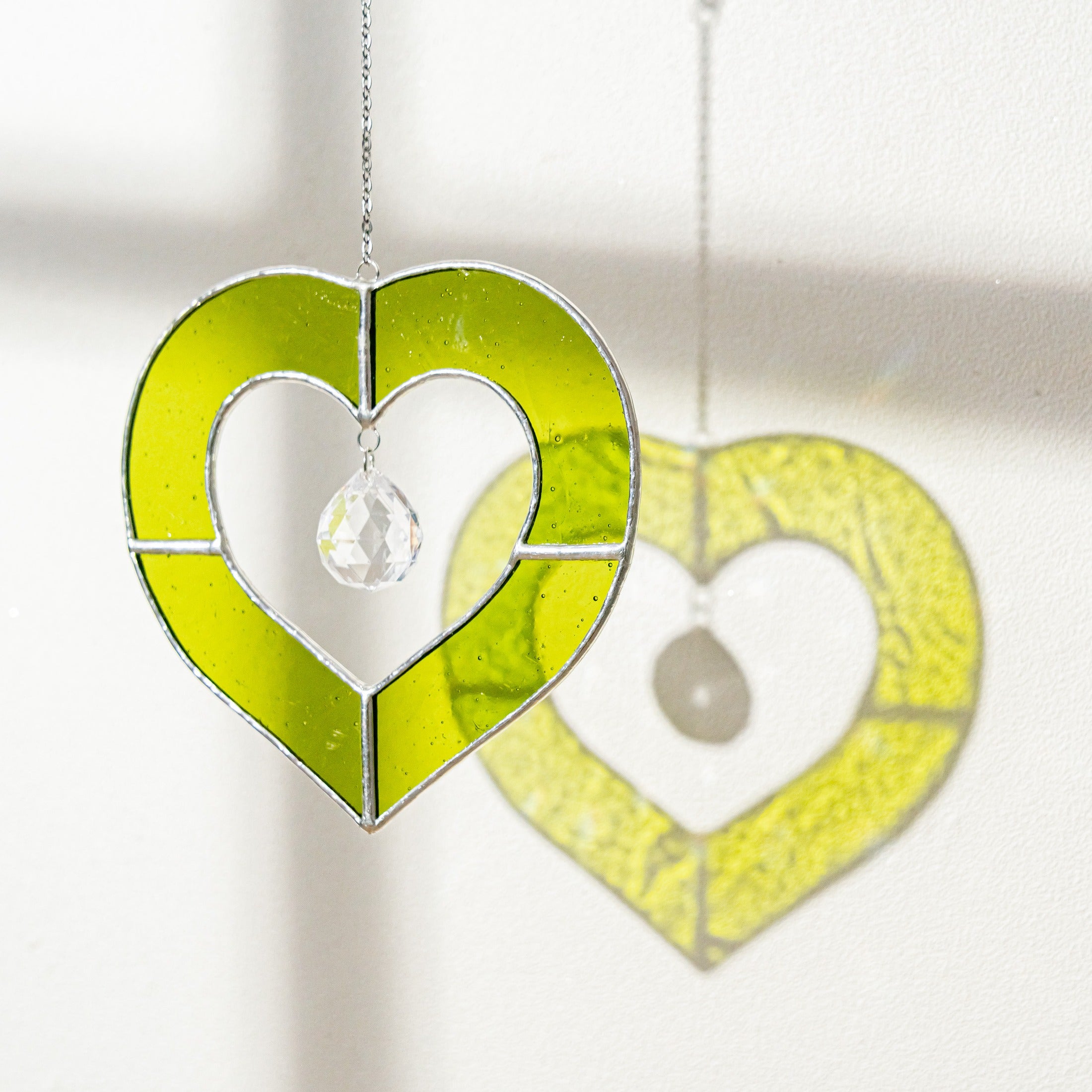 Heart Shaped Stained Glass for Stained glass window, art Q28